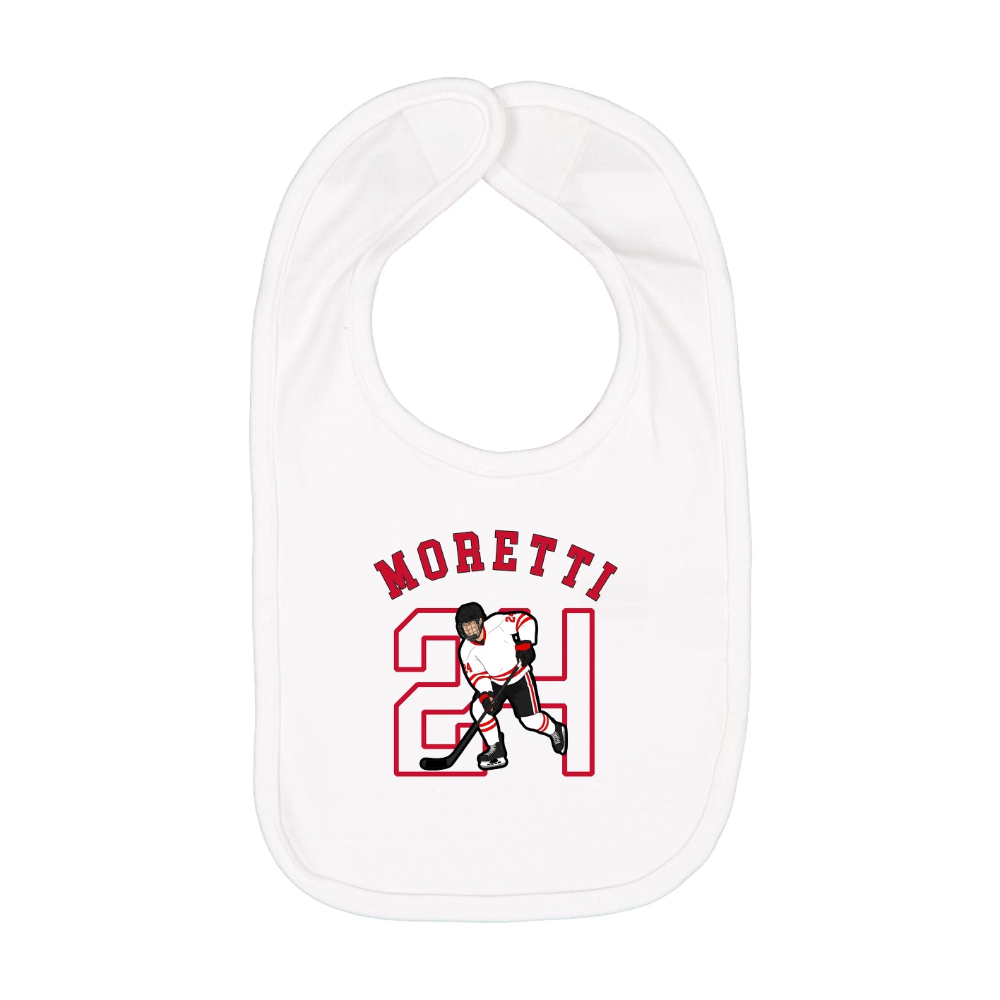 Infant Bib — Shirsey Arch in White