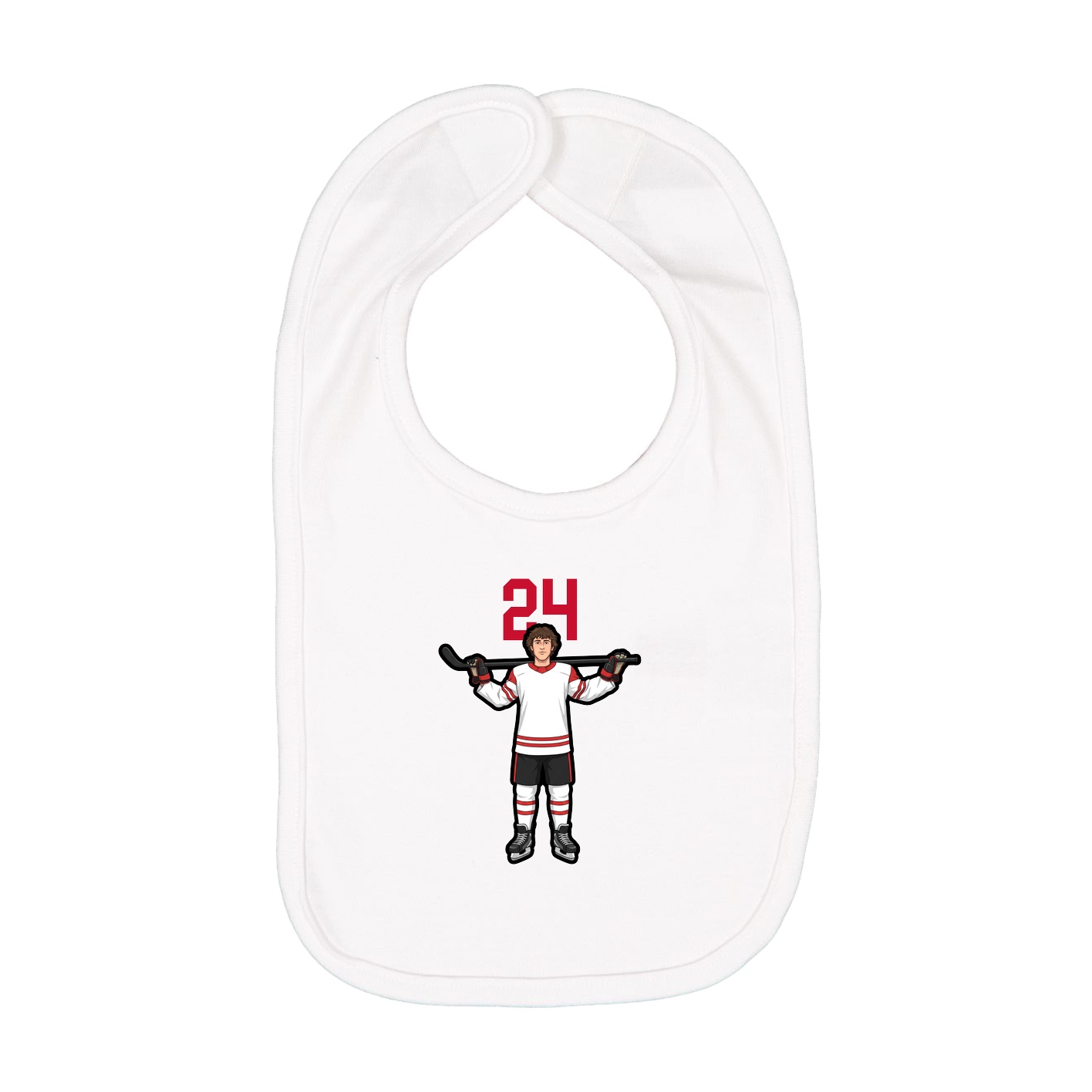Infant Bib — Number Top in White