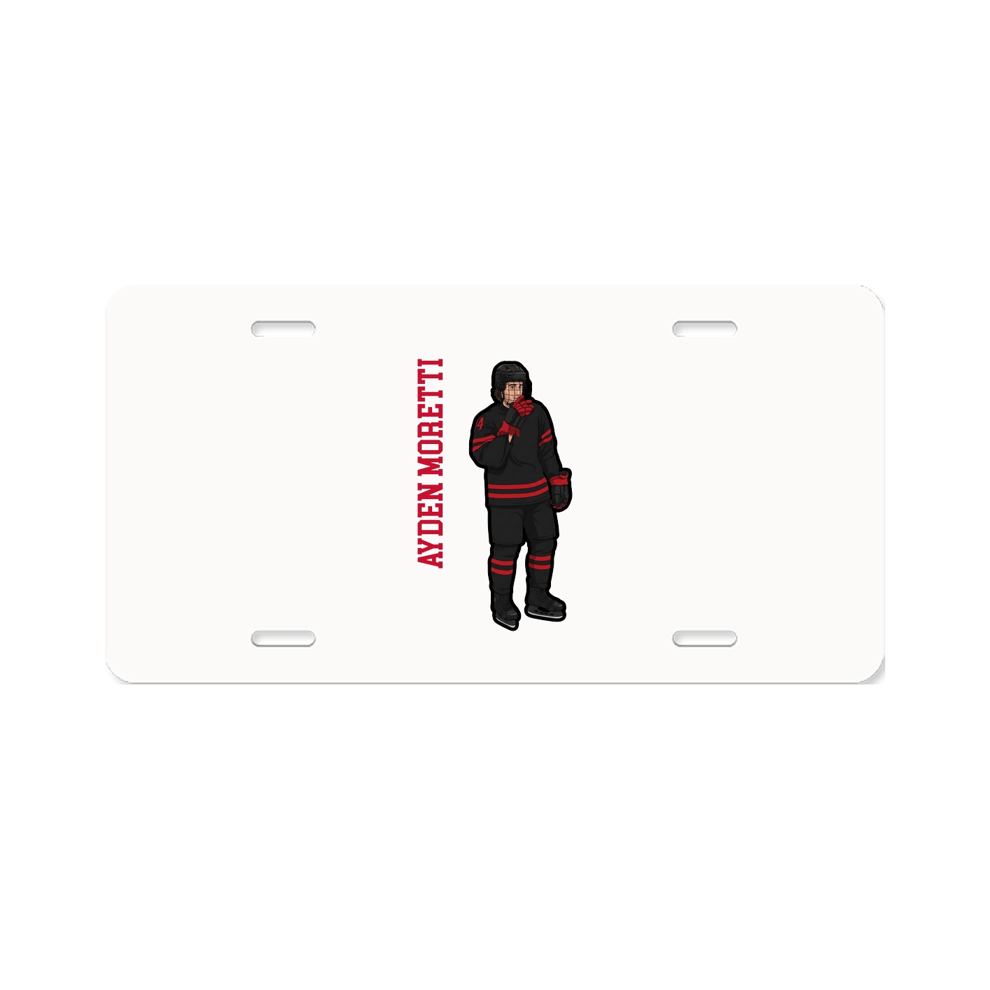 License Plate — Name Vertical in Classic