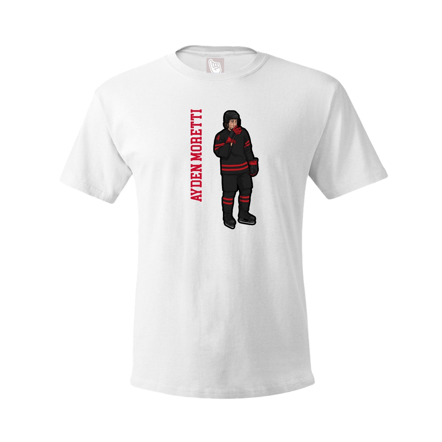 Tee — Name Vertical in White