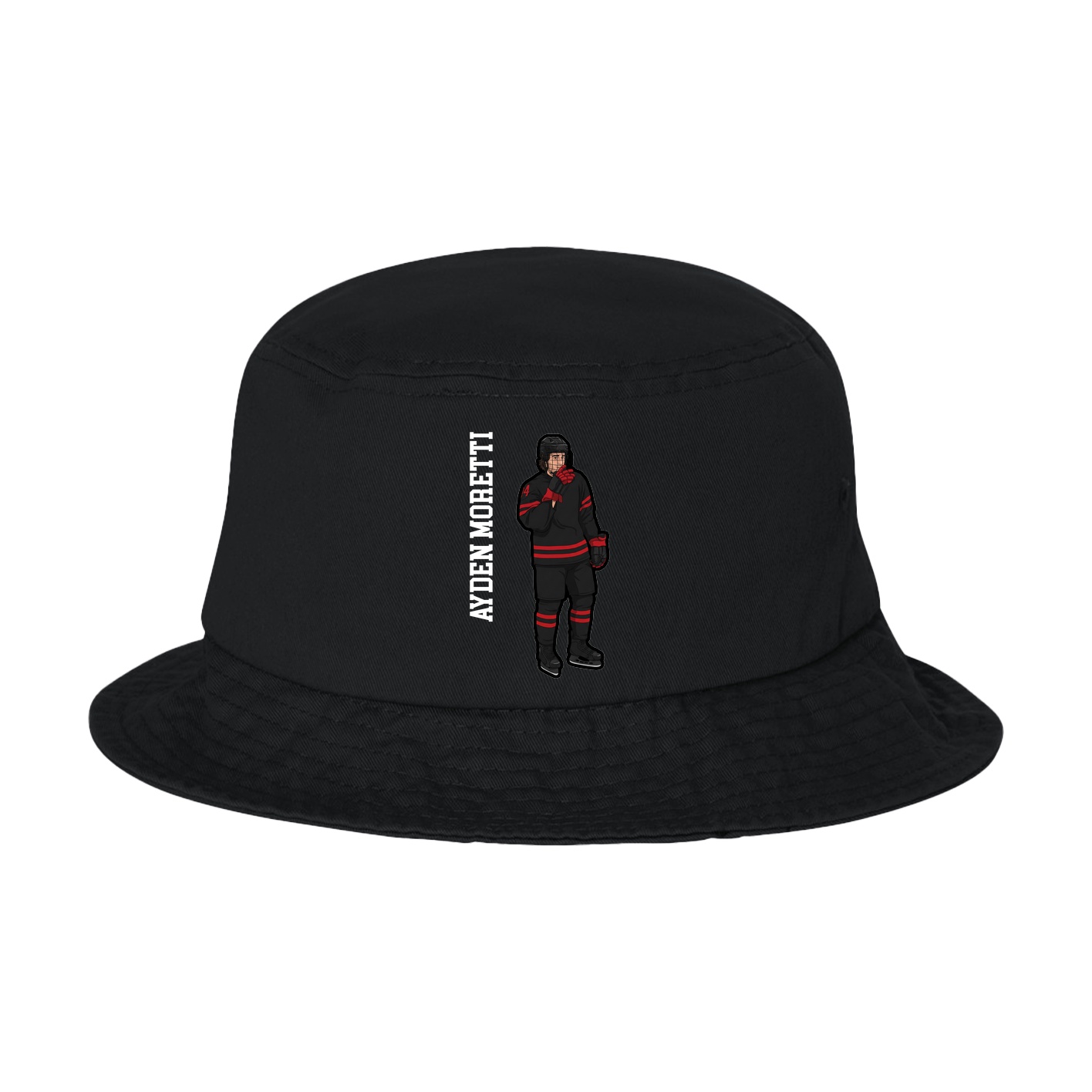 Bucket Cap — Name Vertical in Black