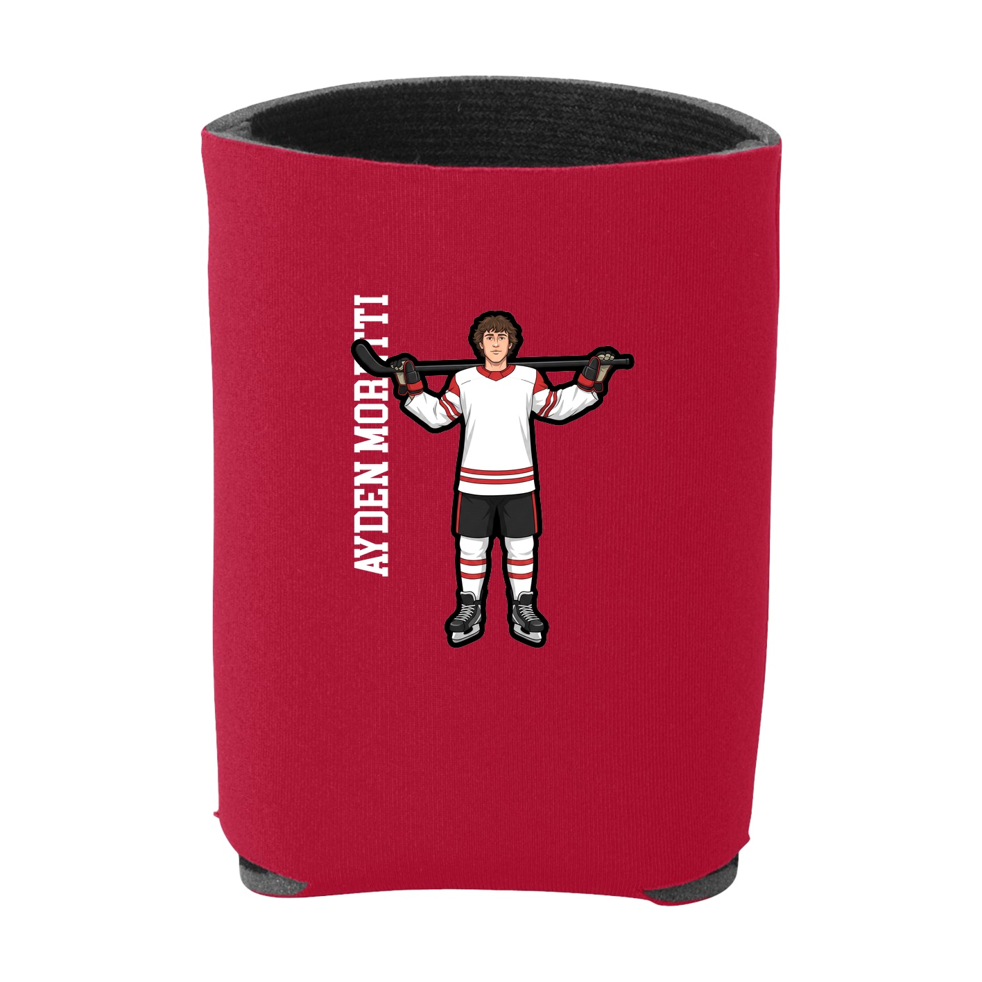 Can Holder — Name Vertical in Red