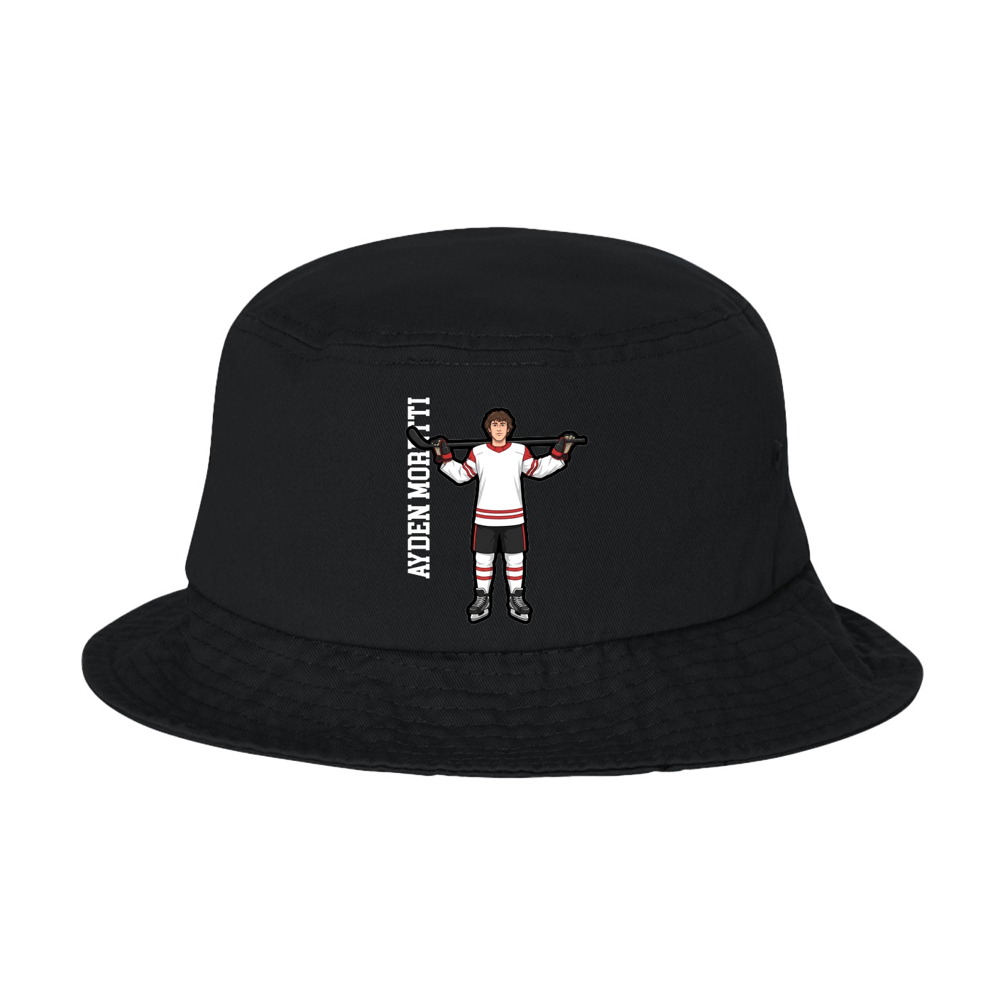 Bucket Cap — Name Vertical in Black