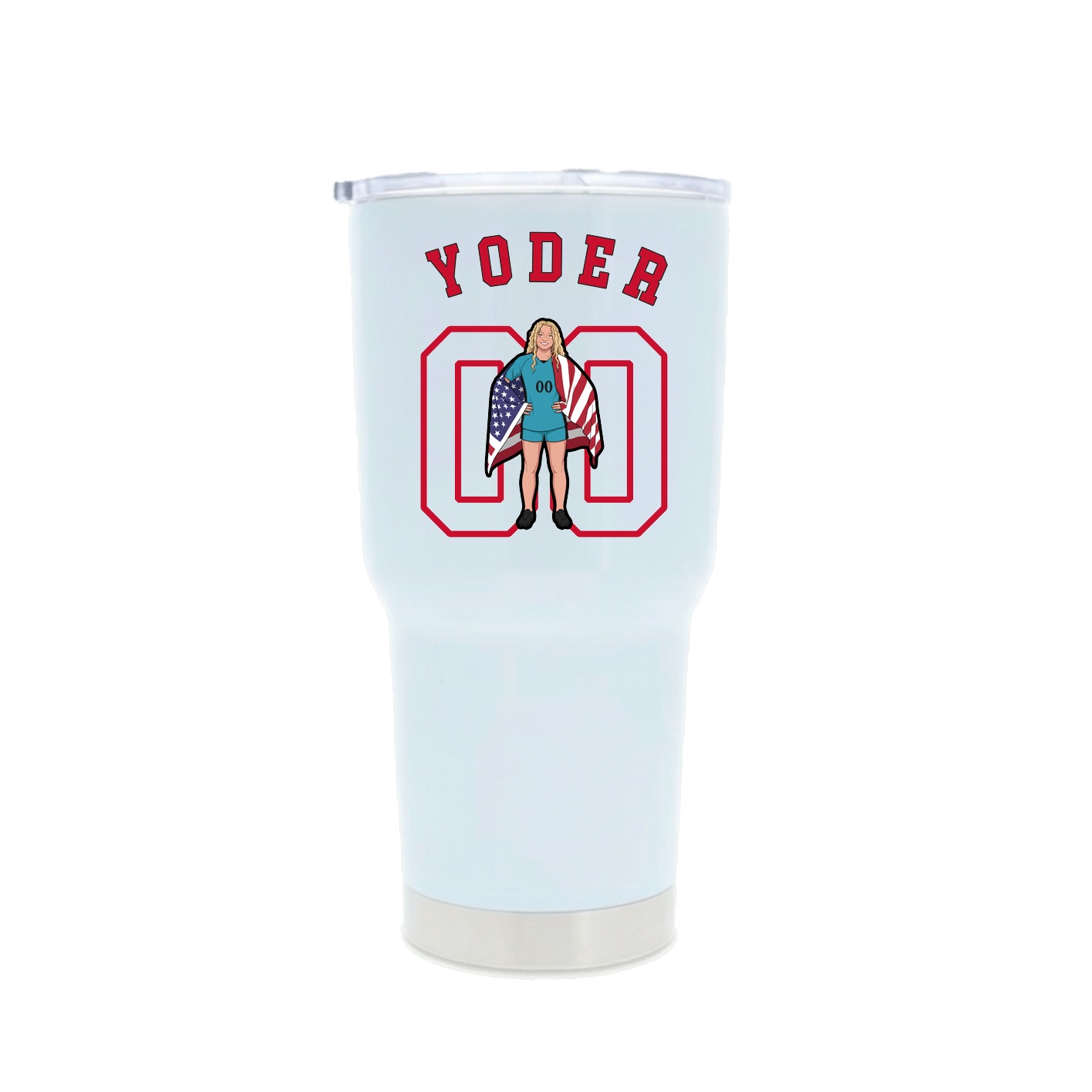 30oz Stainless Steel Tumbler — Shirsey Arch in White