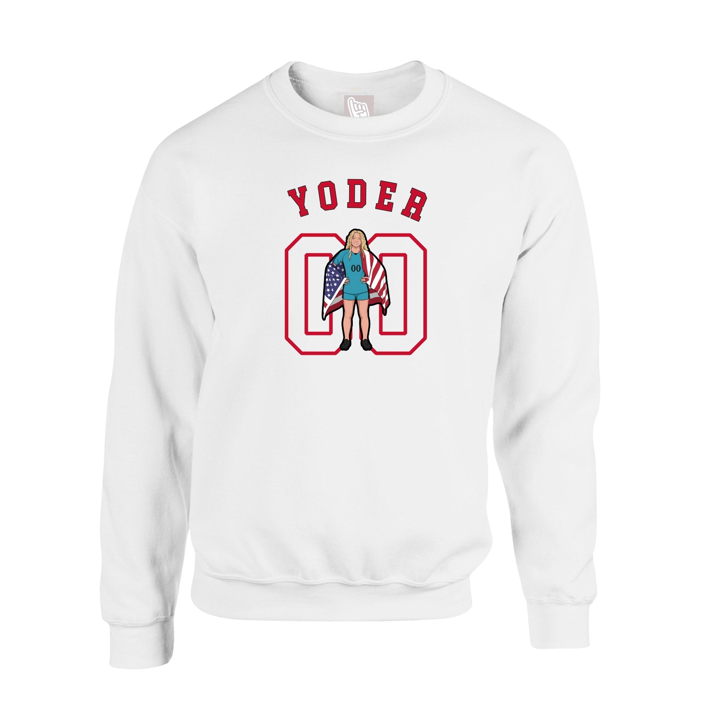 Fleece Crew — Shirsey Arch in White