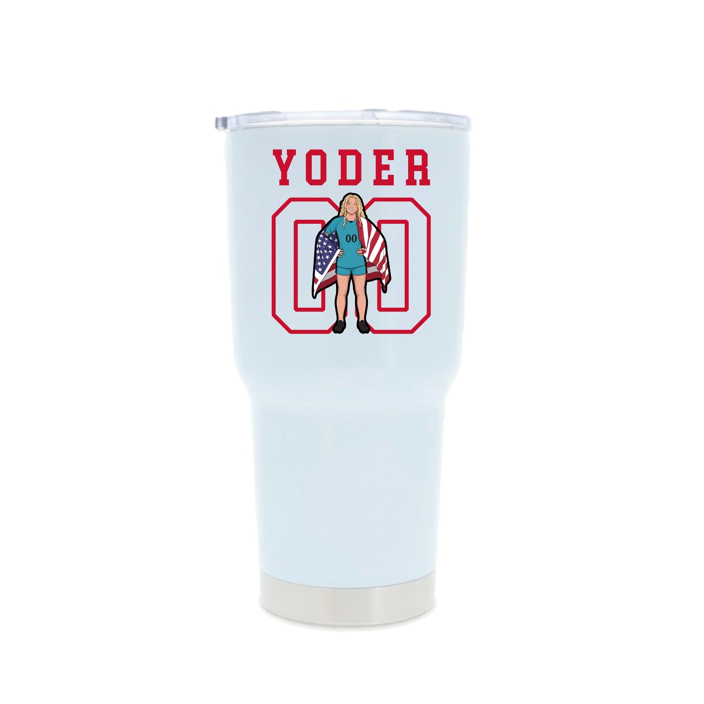 30oz Stainless Steel Tumbler — Shirsey in White