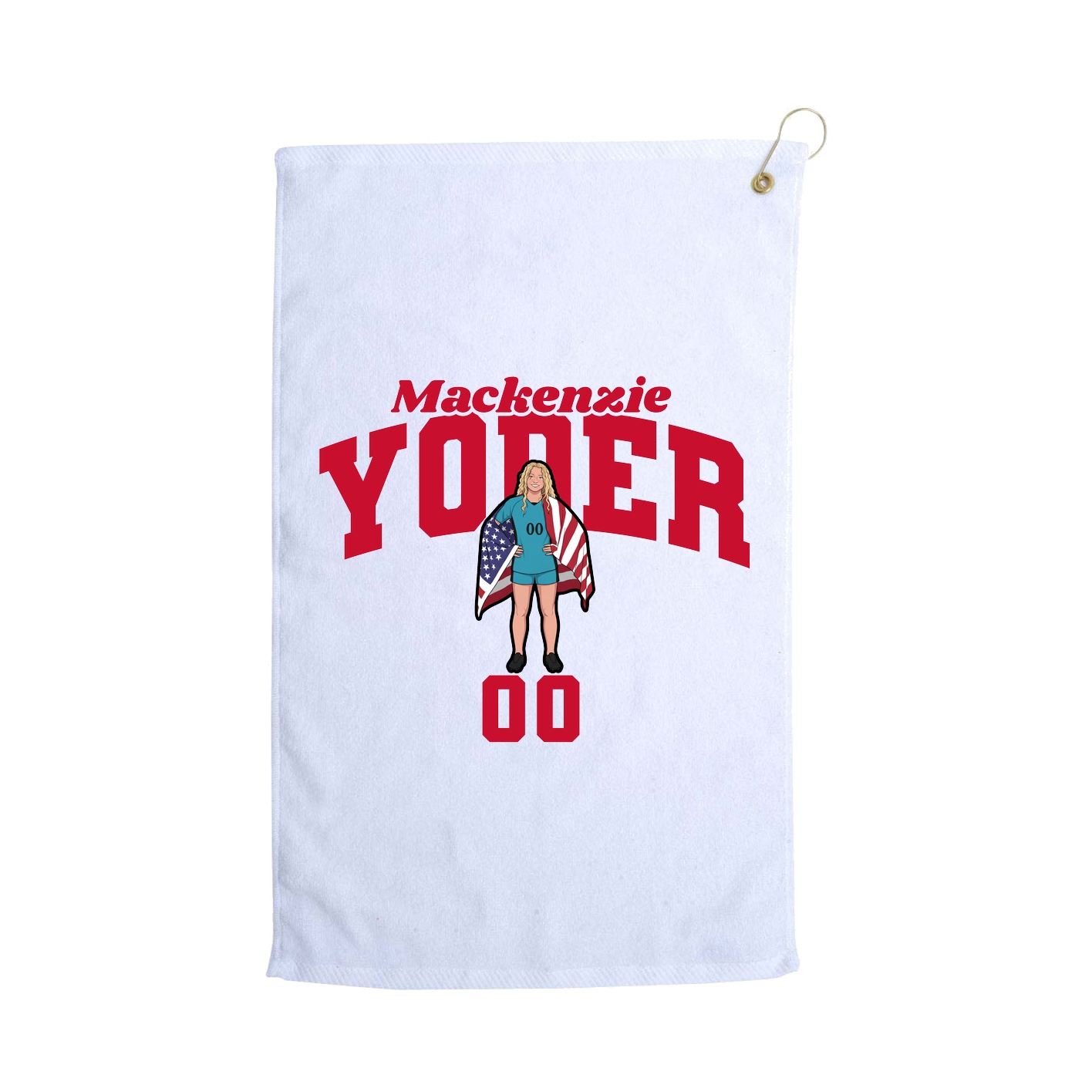 Golf Towel — Signature Arch in White