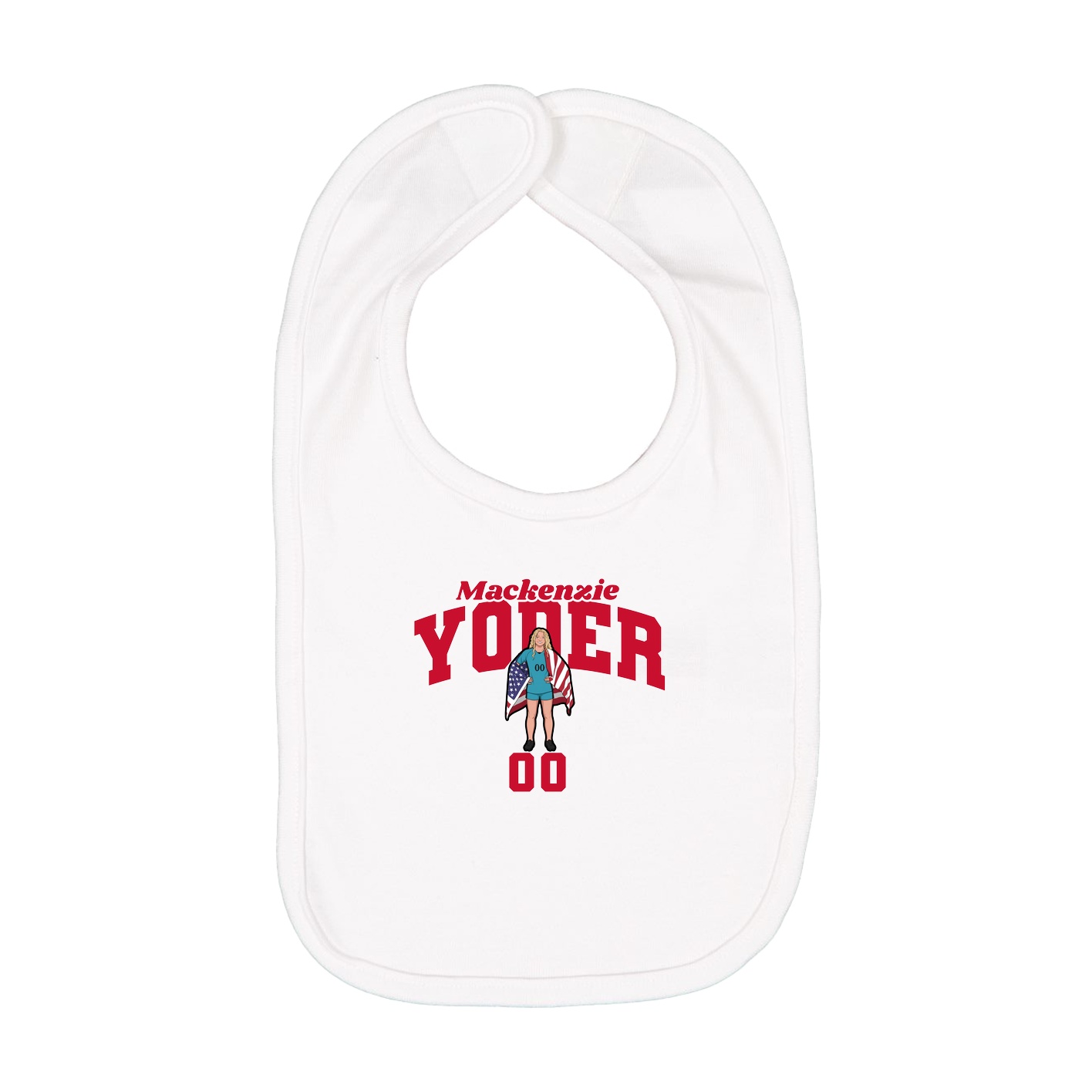 Infant Bib — Signature Arch in White