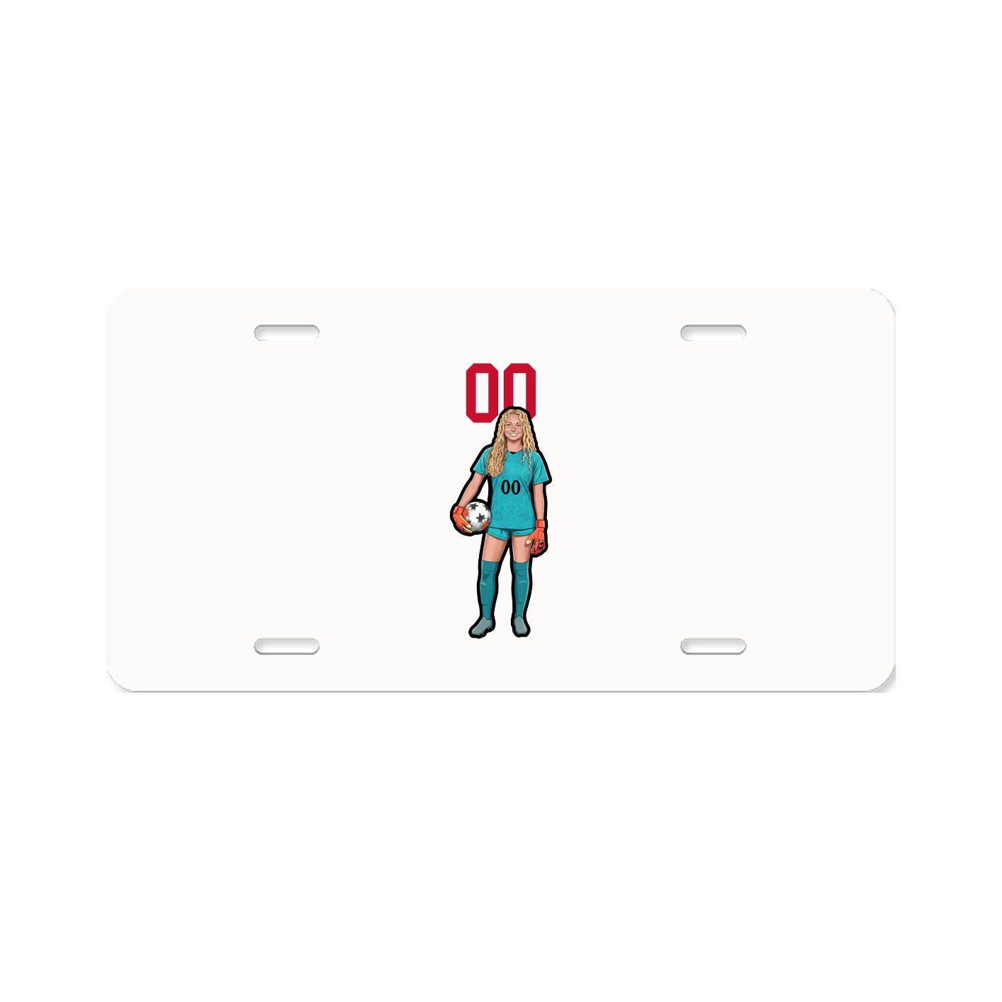 License Plate — Number Top in Classic