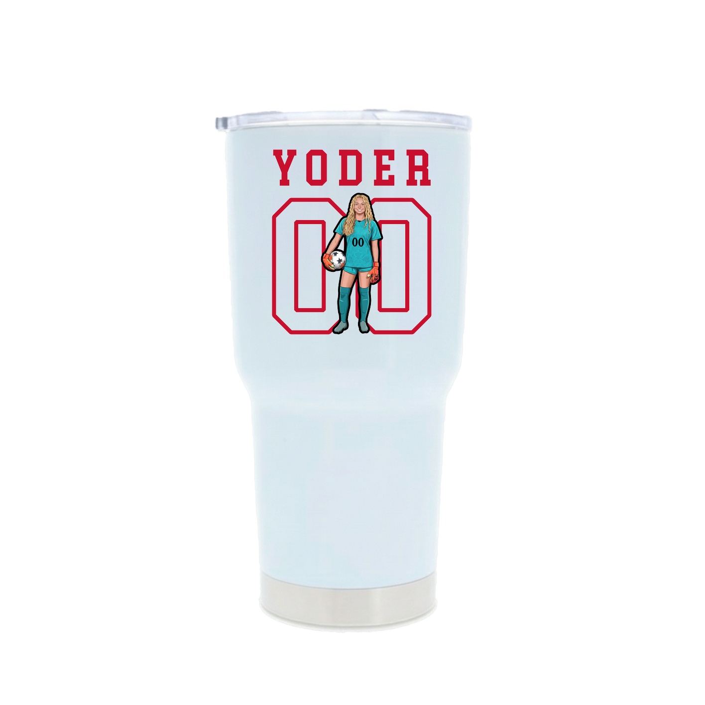 30oz Stainless Steel Tumbler — Shirsey in White