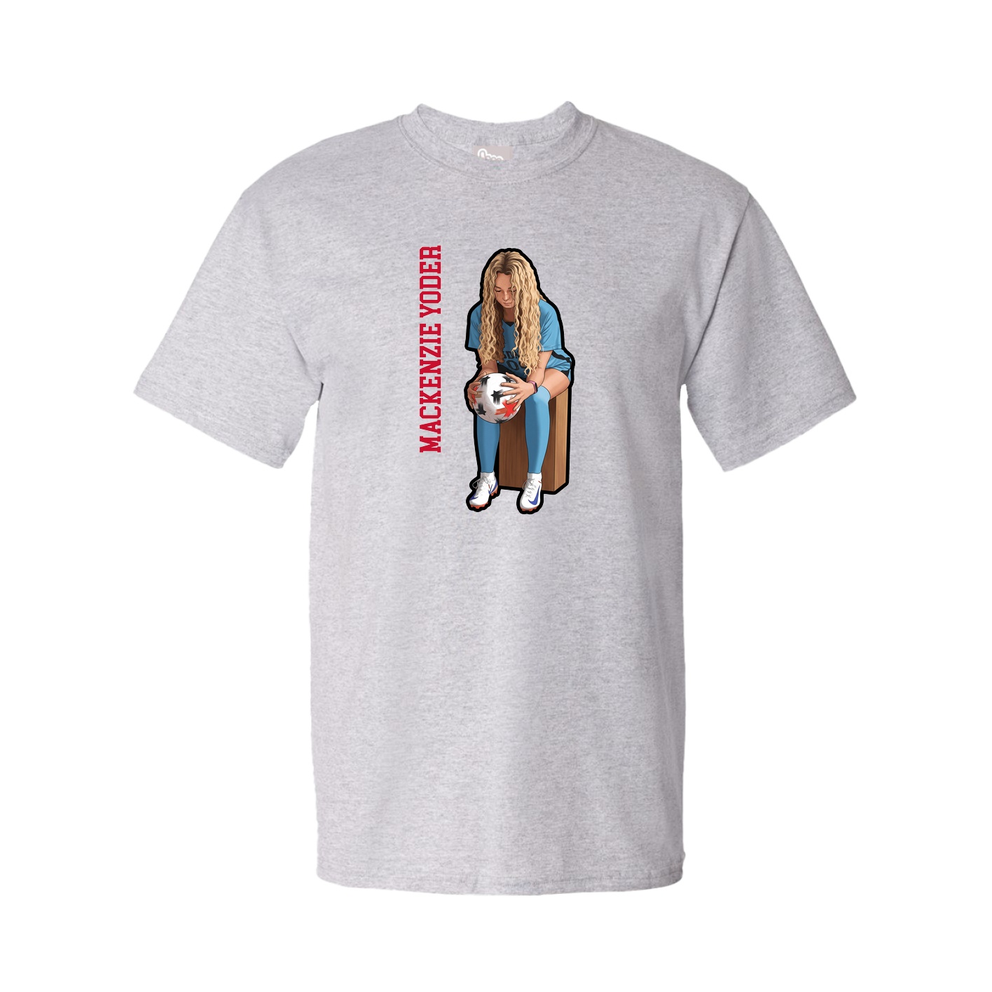 Tee — Name Vertical in Grey