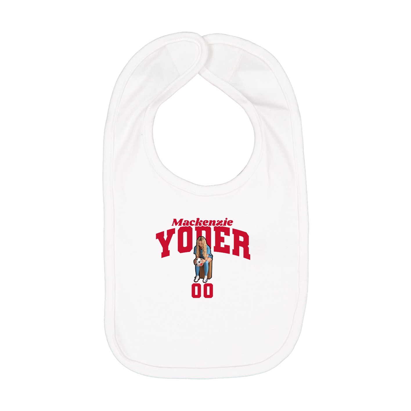 Infant Bib — Signature Arch in White