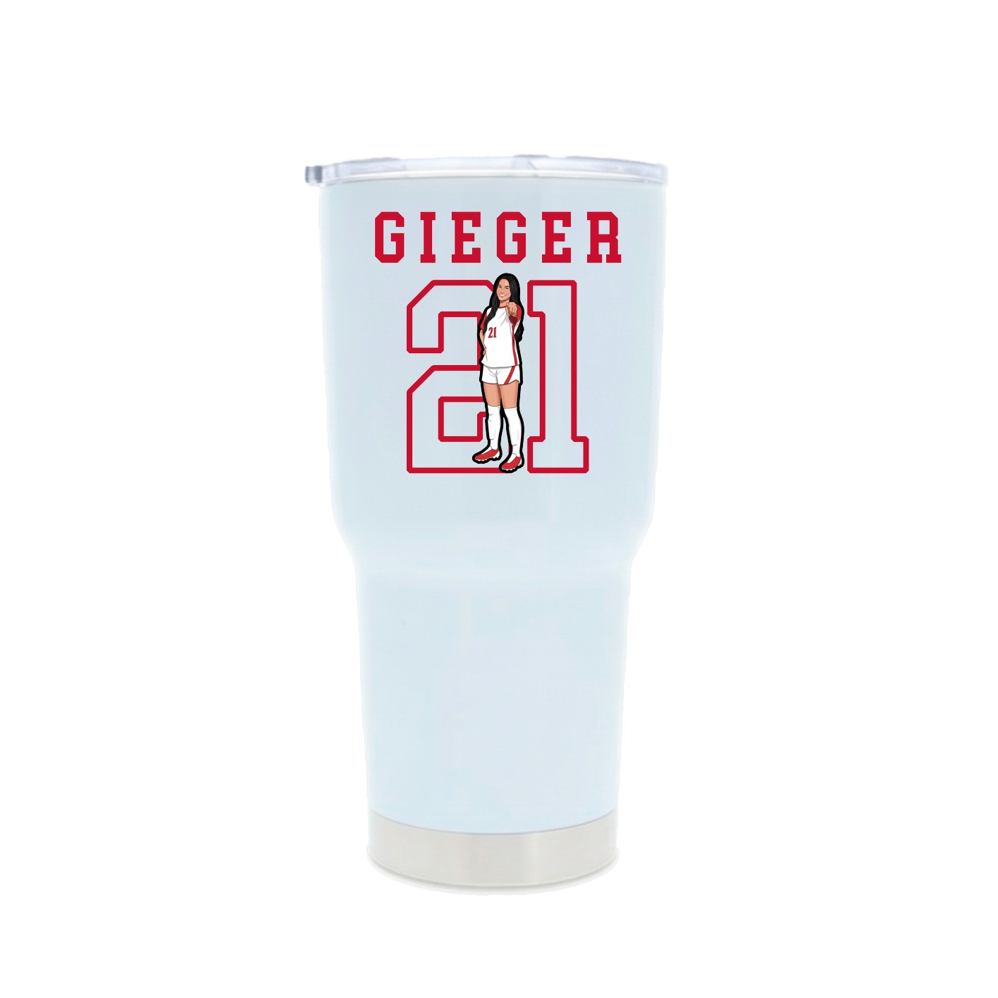 30oz Stainless Steel Tumbler — Shirsey in White