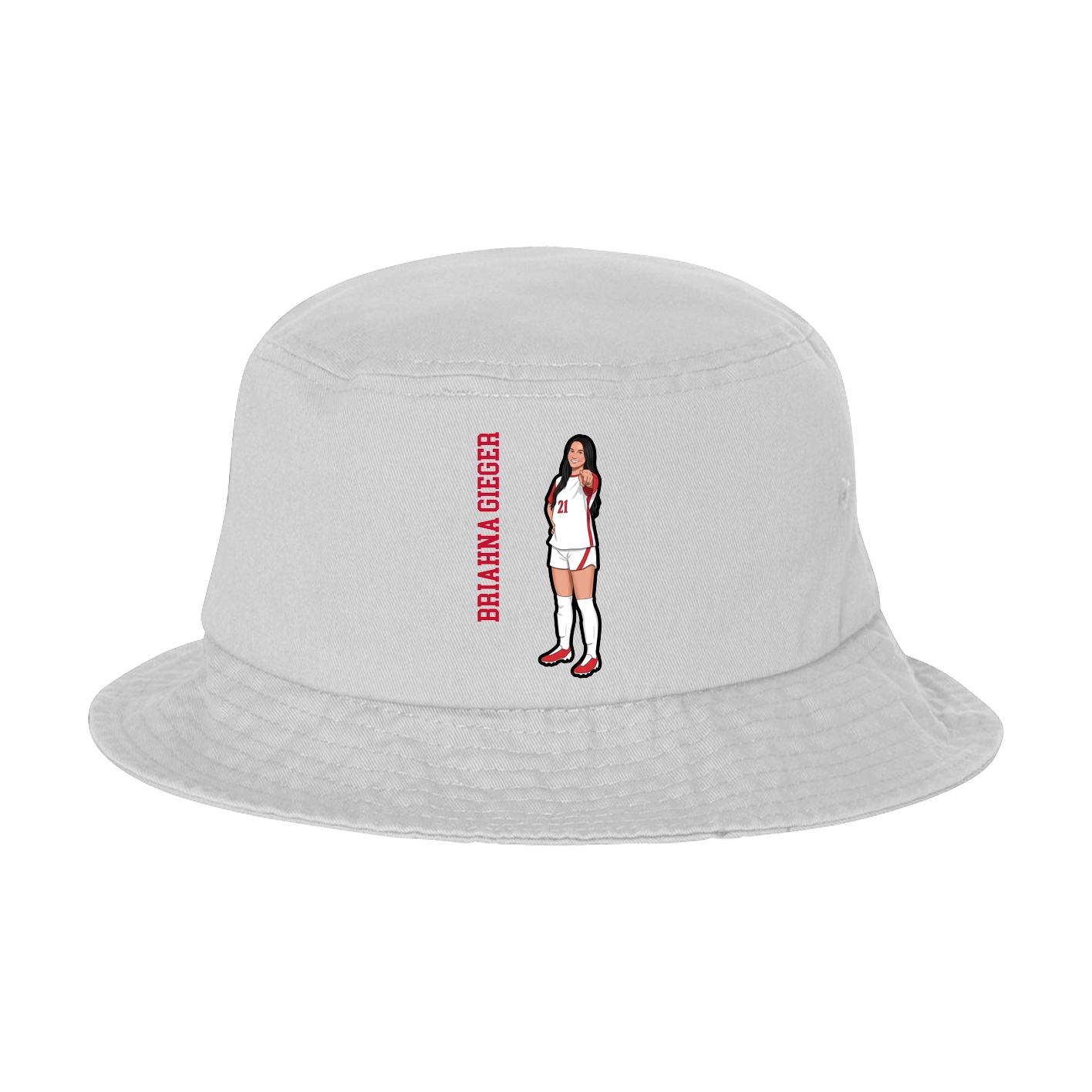 Bucket Cap — Name Vertical in White