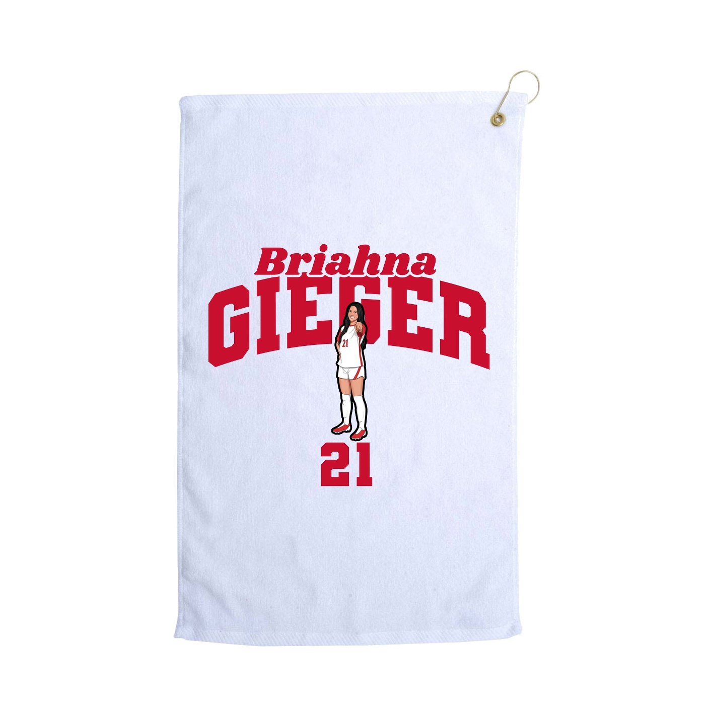 Golf Towel — Signature Arch in White
