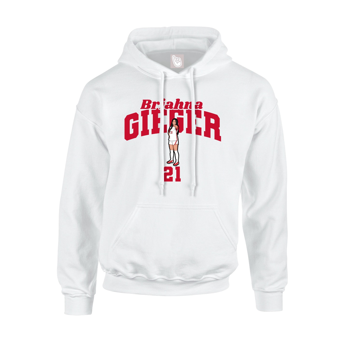 Youth Hoodie — Signature Arch in White