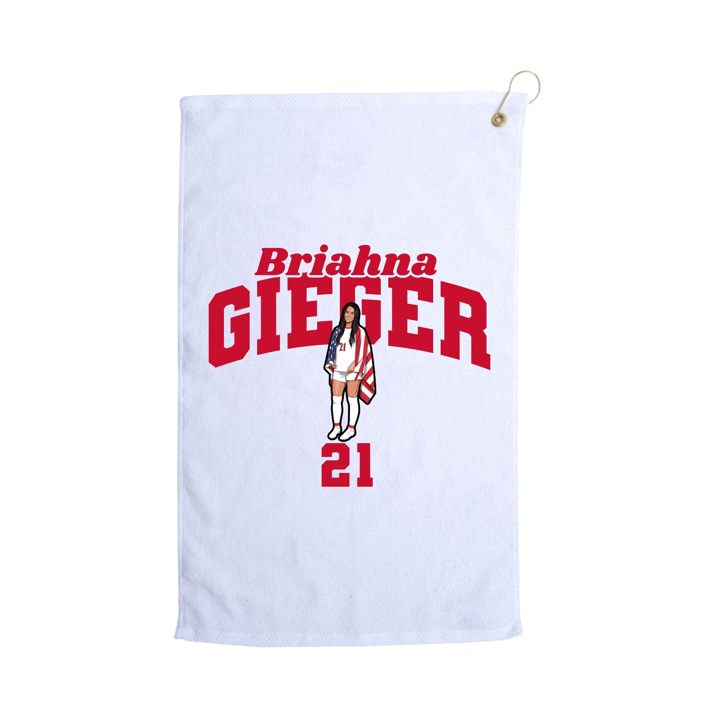 Golf Towel — Signature Arch in White