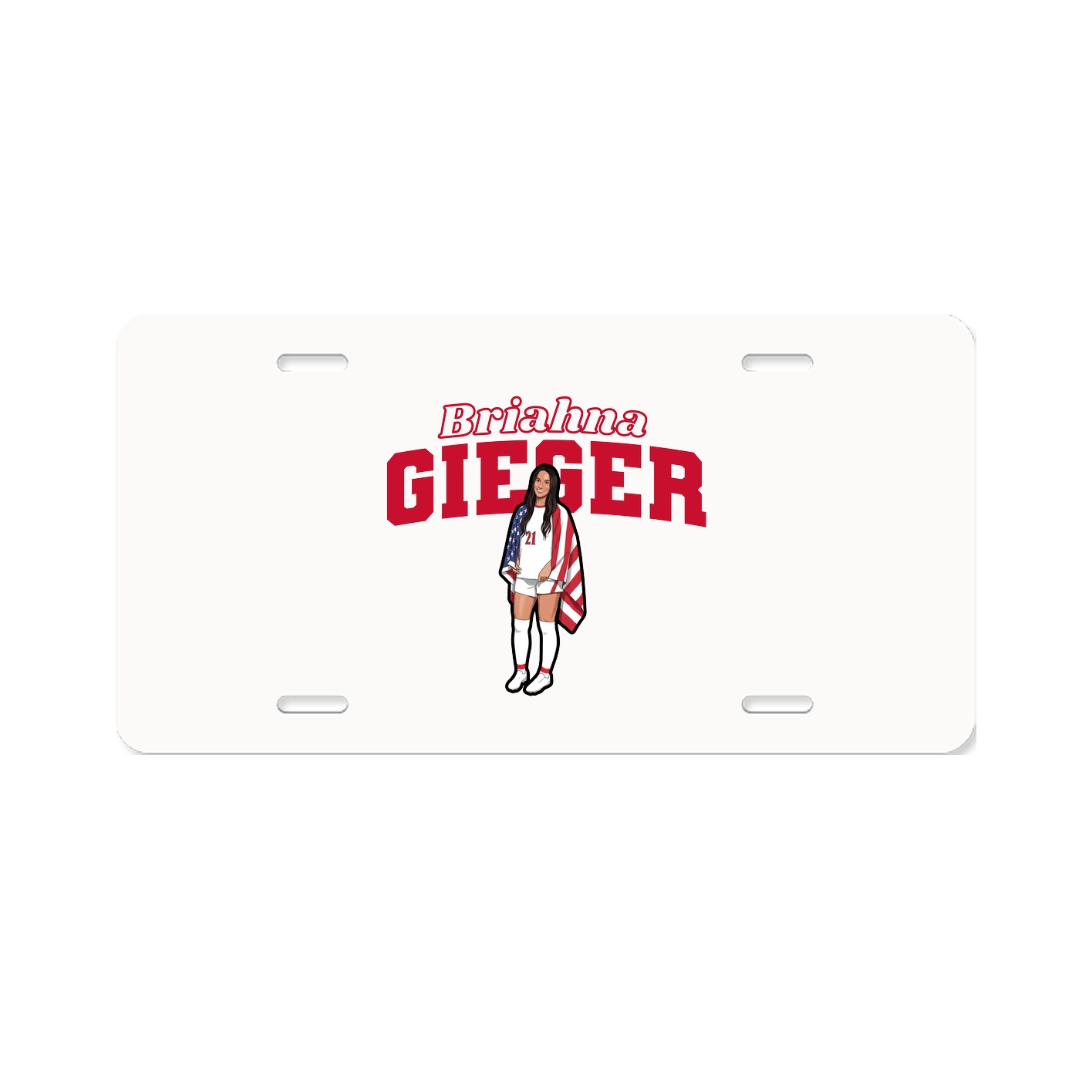 License Plate — Name Arch in Classic