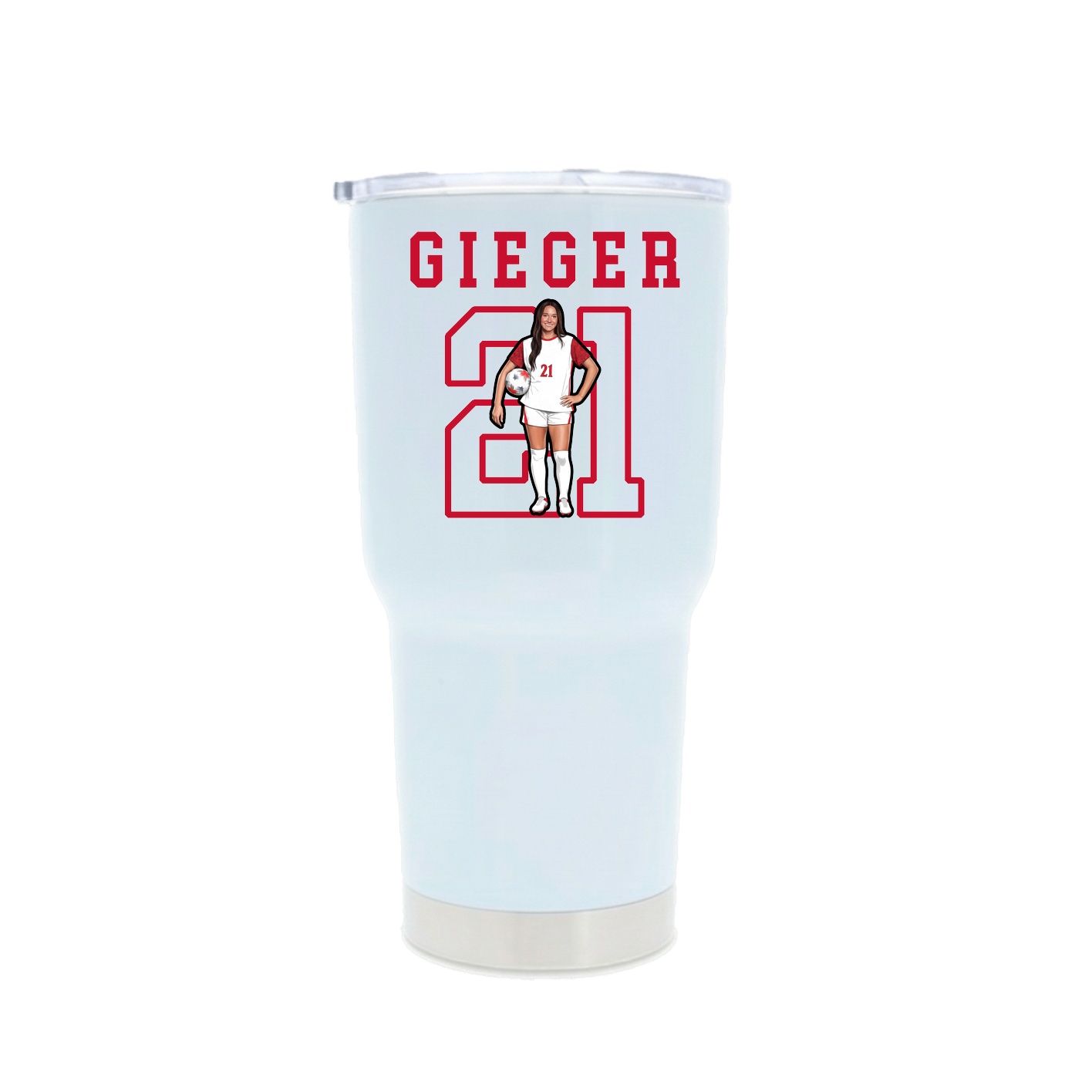 30oz Stainless Steel Tumbler — Shirsey in White