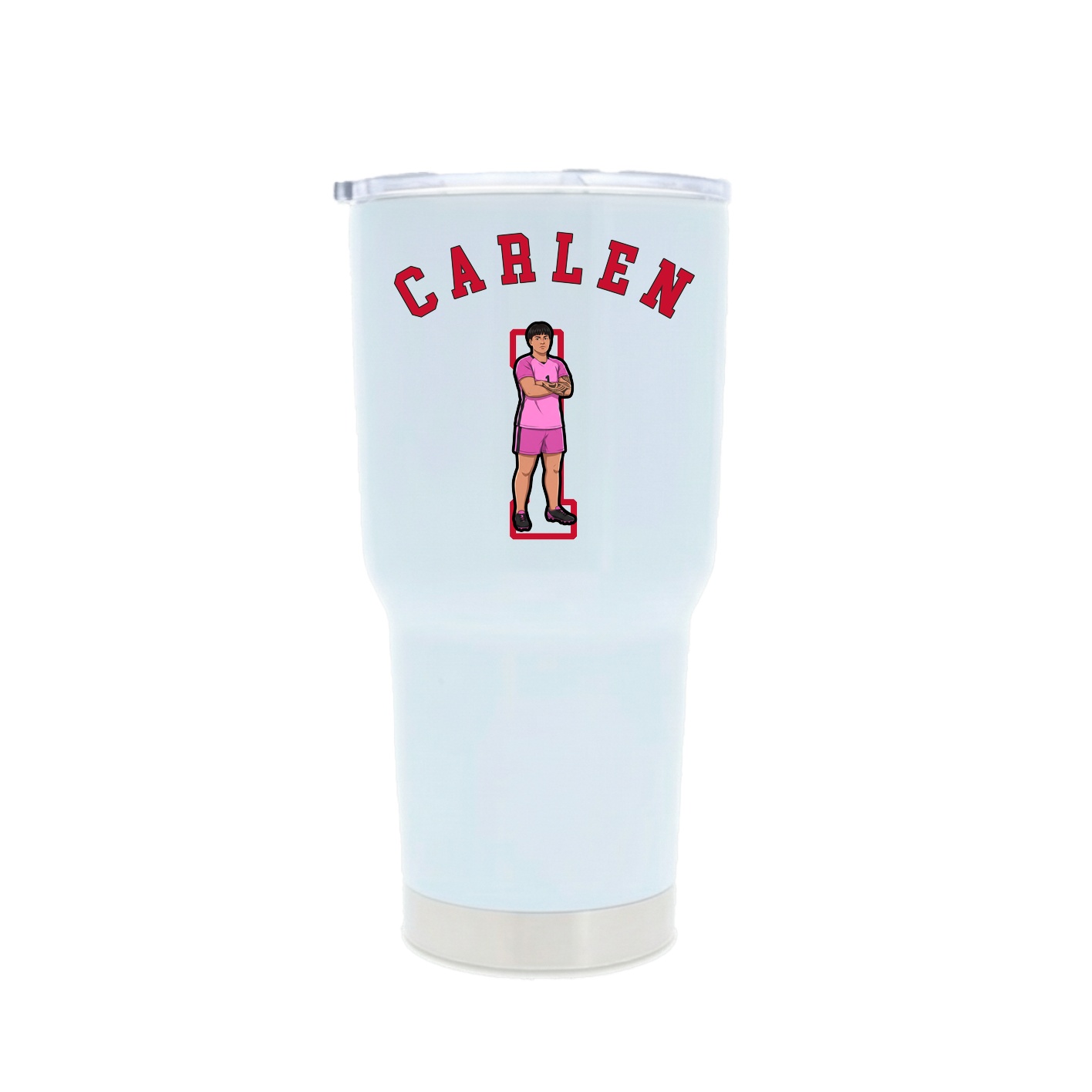 30oz Stainless Steel Tumbler — Shirsey Arch in White