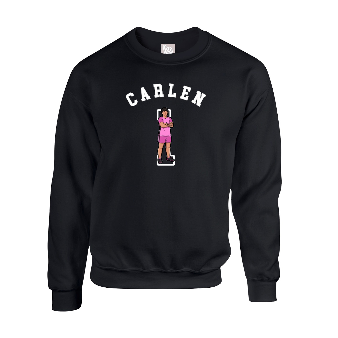 Fleece Crew — Shirsey Arch in Black