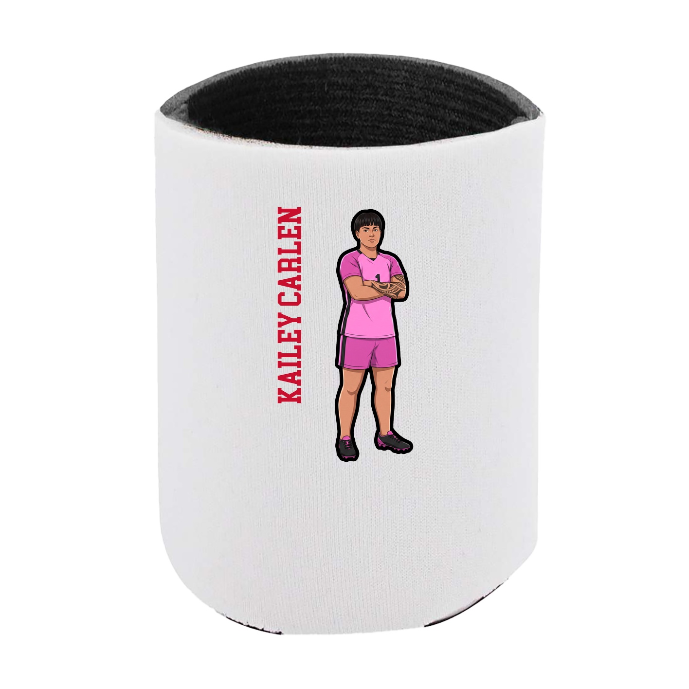 Can Holder — Name Vertical in White