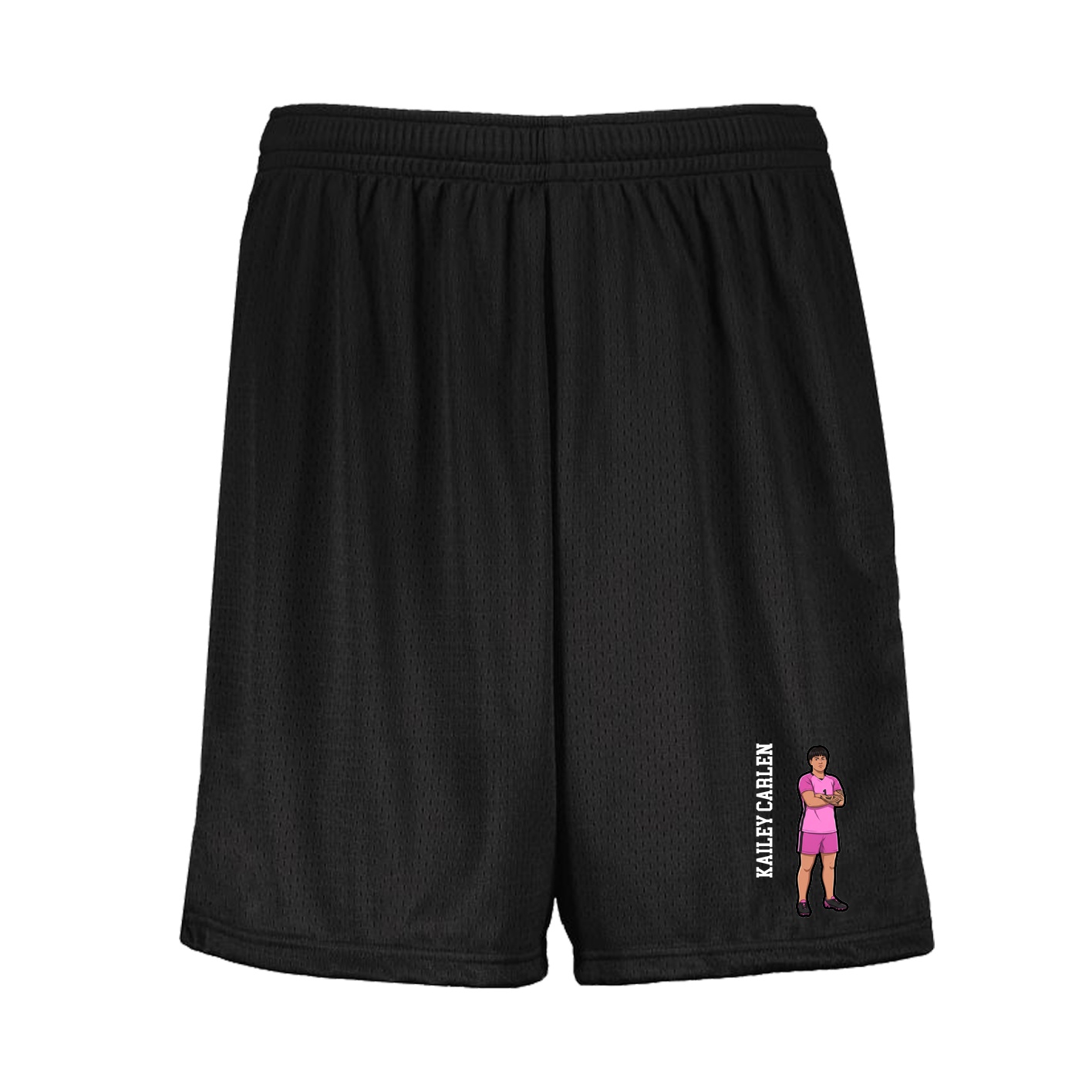 Shorts — Name Vertical in Black
