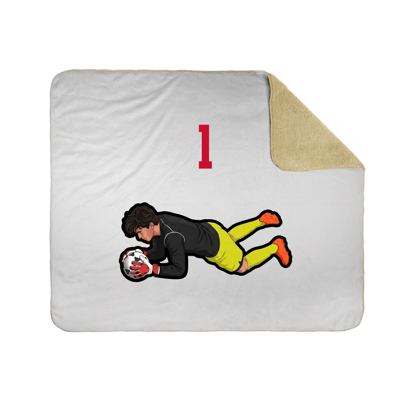 Throw Blanket — Number Top in White