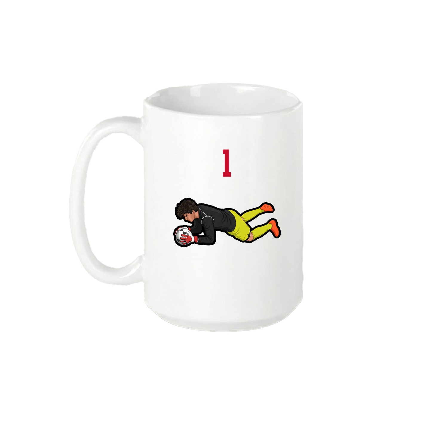 15oz Coffee Mug — Number Top in White