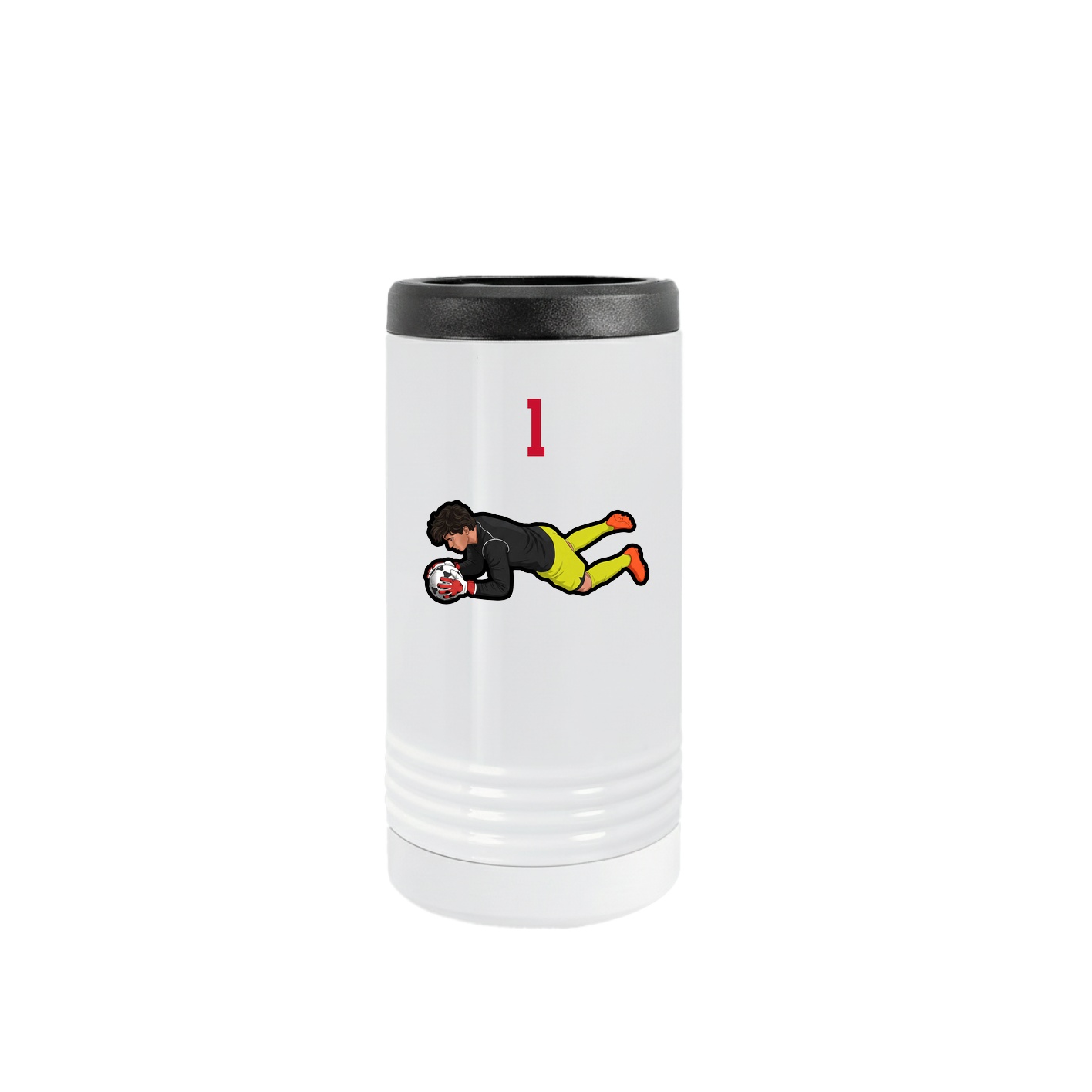 Slim Beverage Holder — Number Top in White