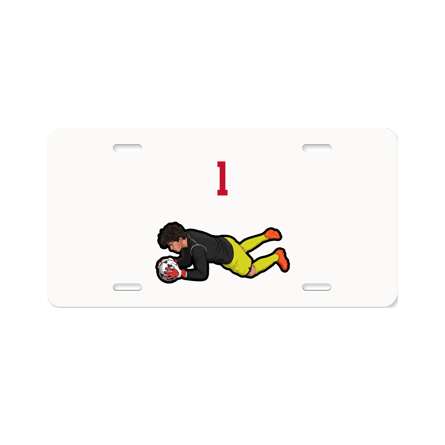 License Plate — Number Top in Classic