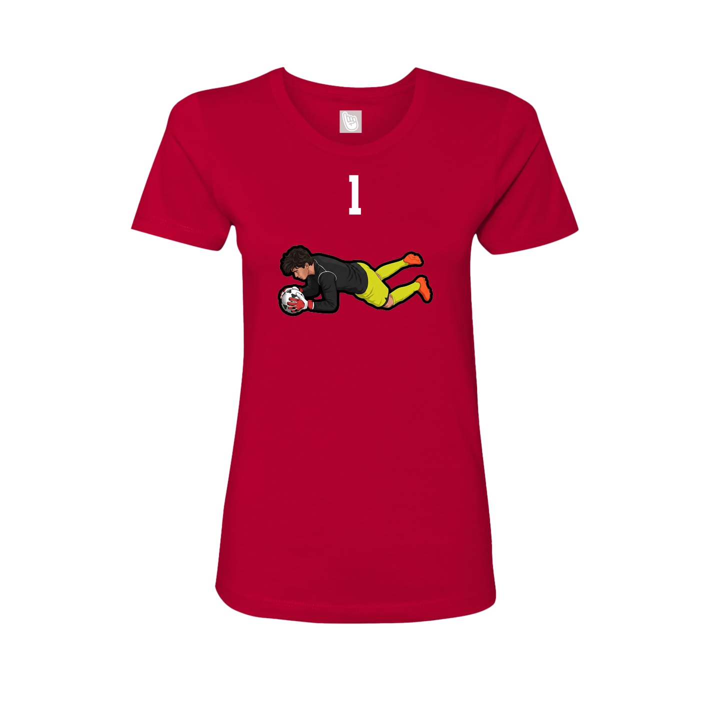 Womens Tee — Number Top in Red