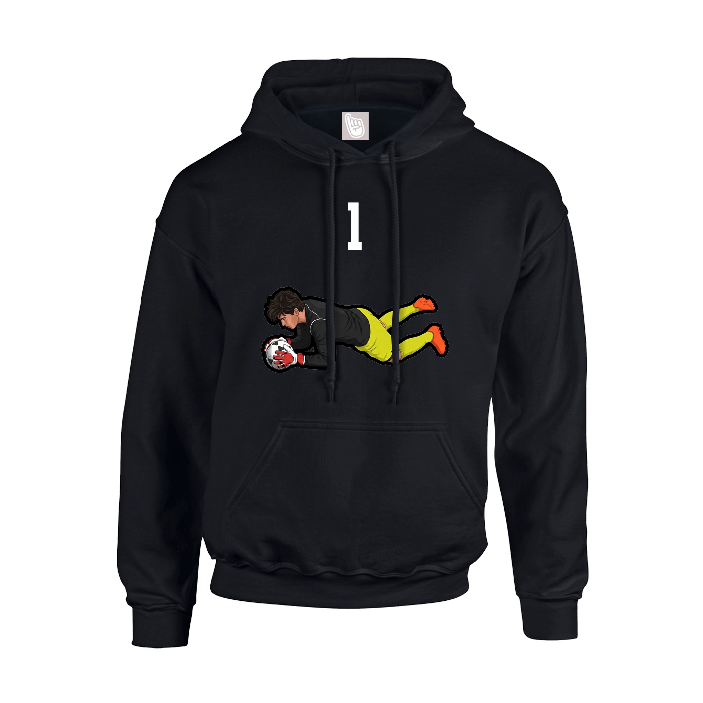 Hoodie — Number Top in Black