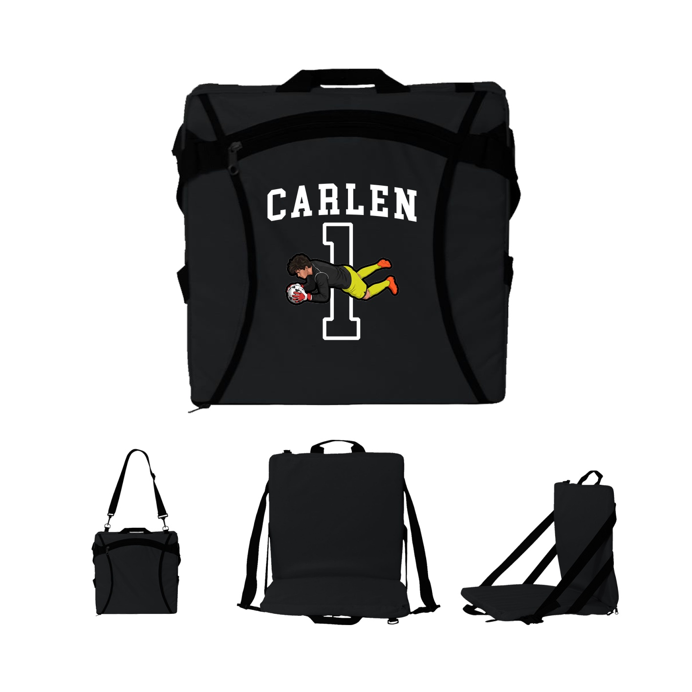 Folding Stadium Seat — Shirsey in Black
