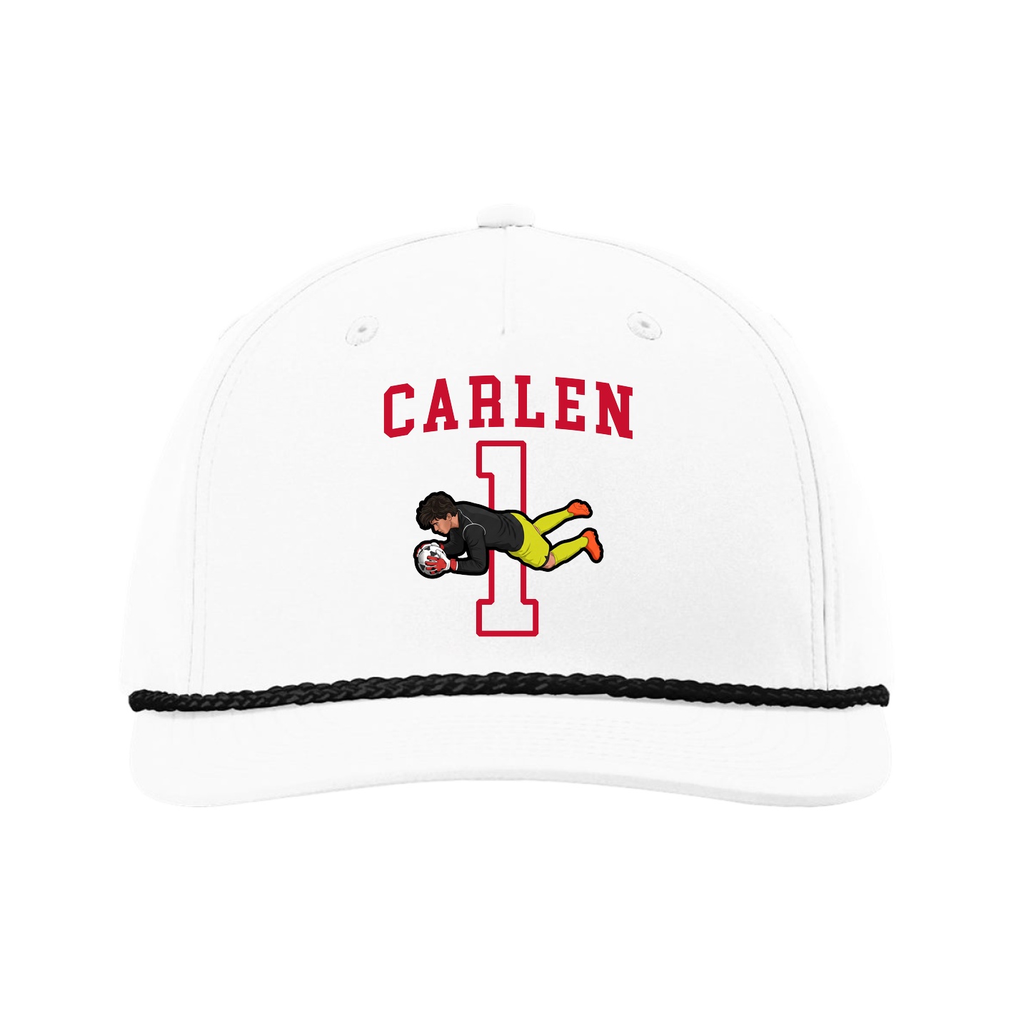 Five-Panel Classic Rope Cap — Shirsey in White