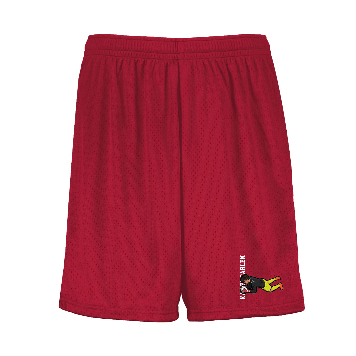 Shorts — Name Vertical in Red