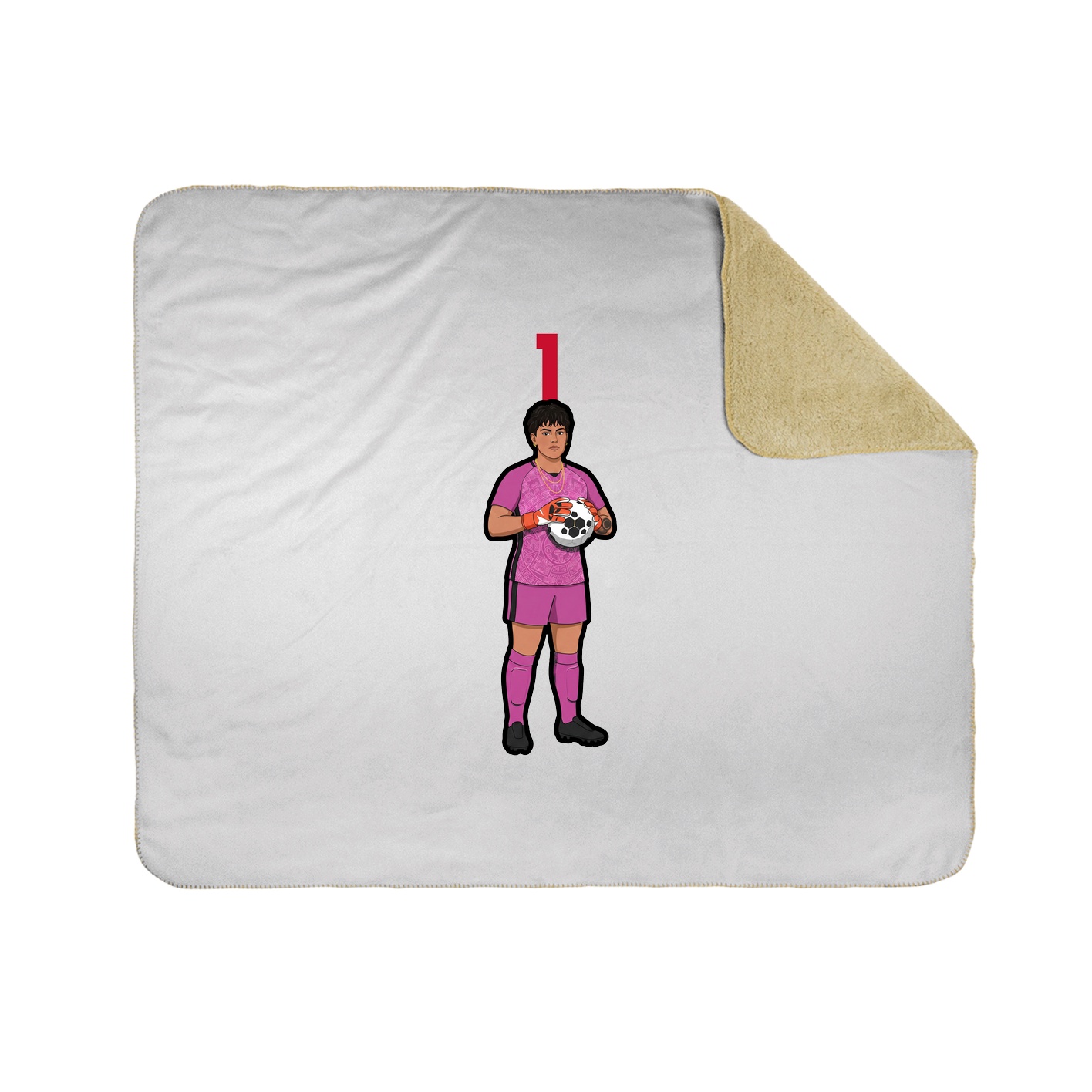 Throw Blanket — Number Top in White