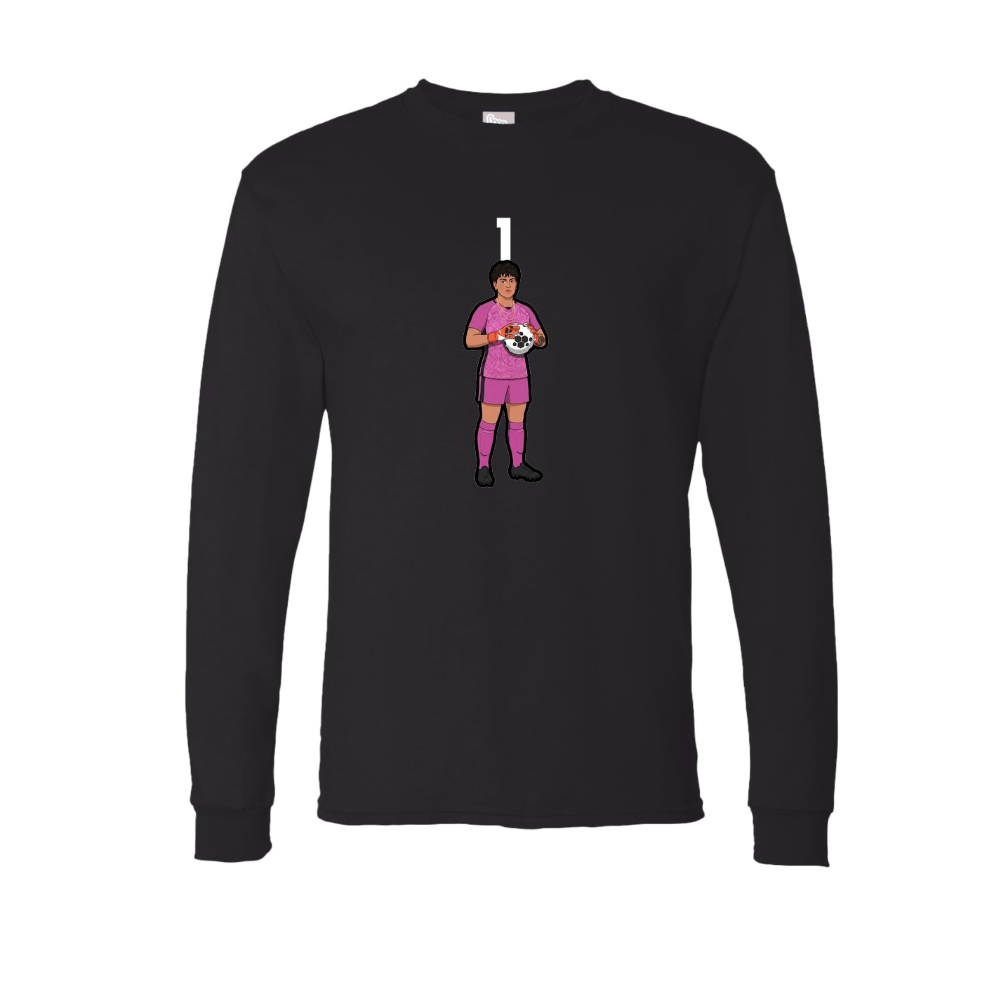 Long Sleeve Tee — Number Top in Black