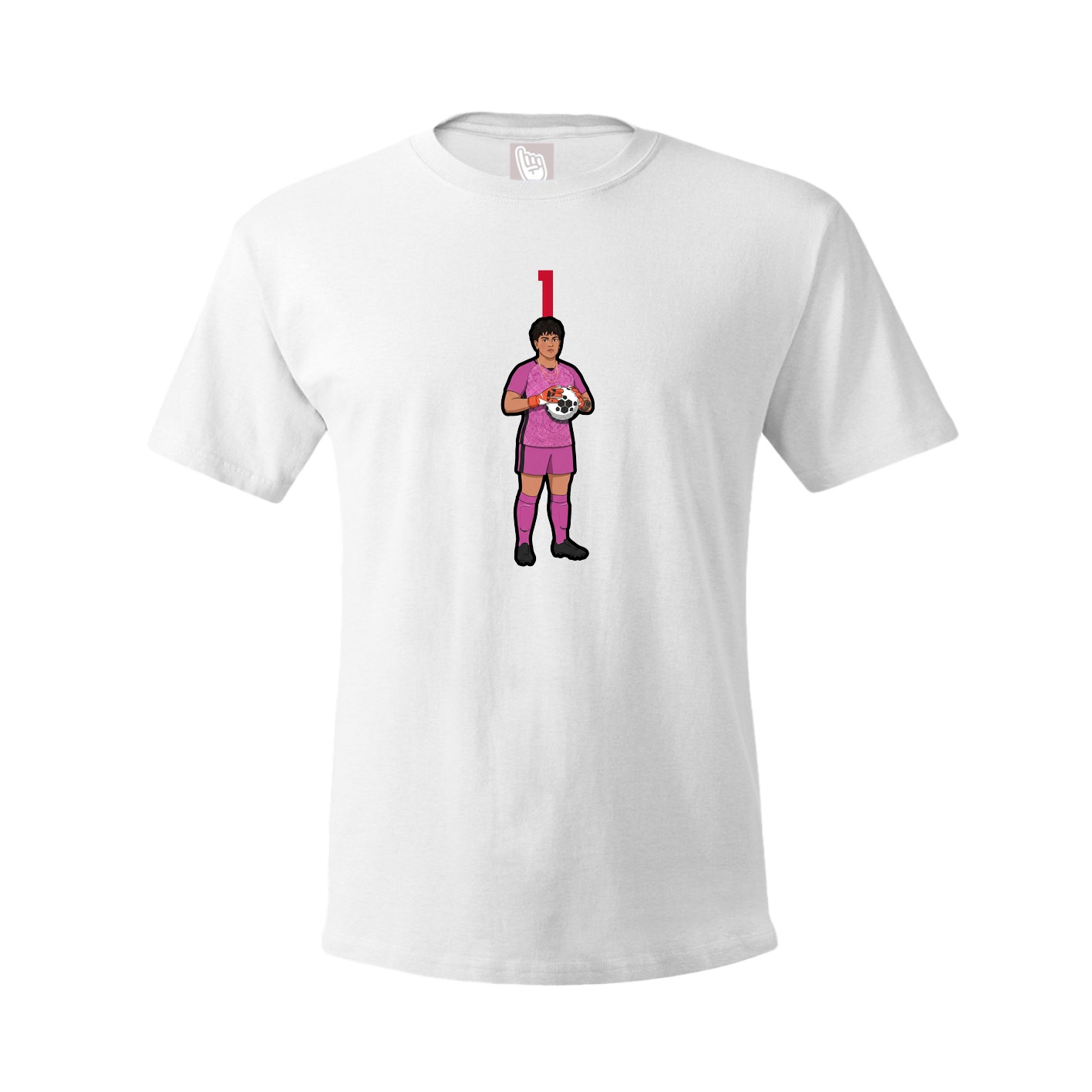 Youth Tee — Number Top in White