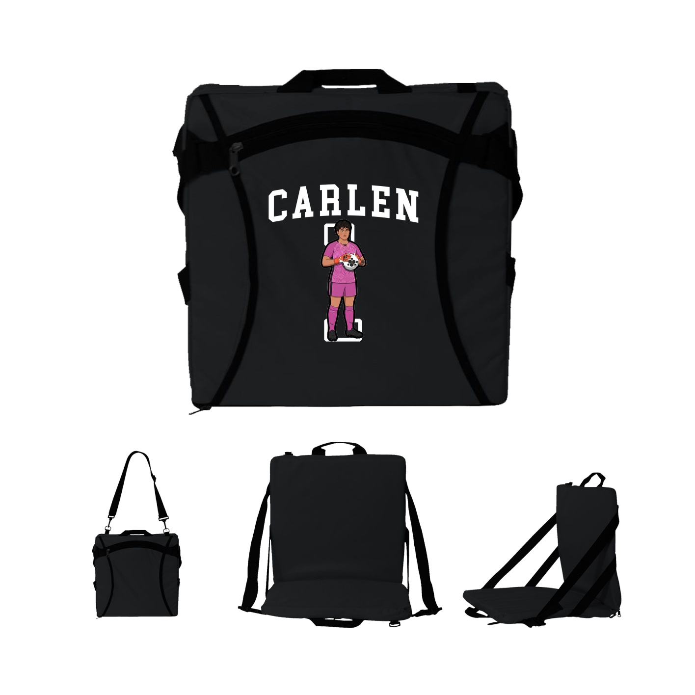 Folding Stadium Seat — Shirsey in Black
