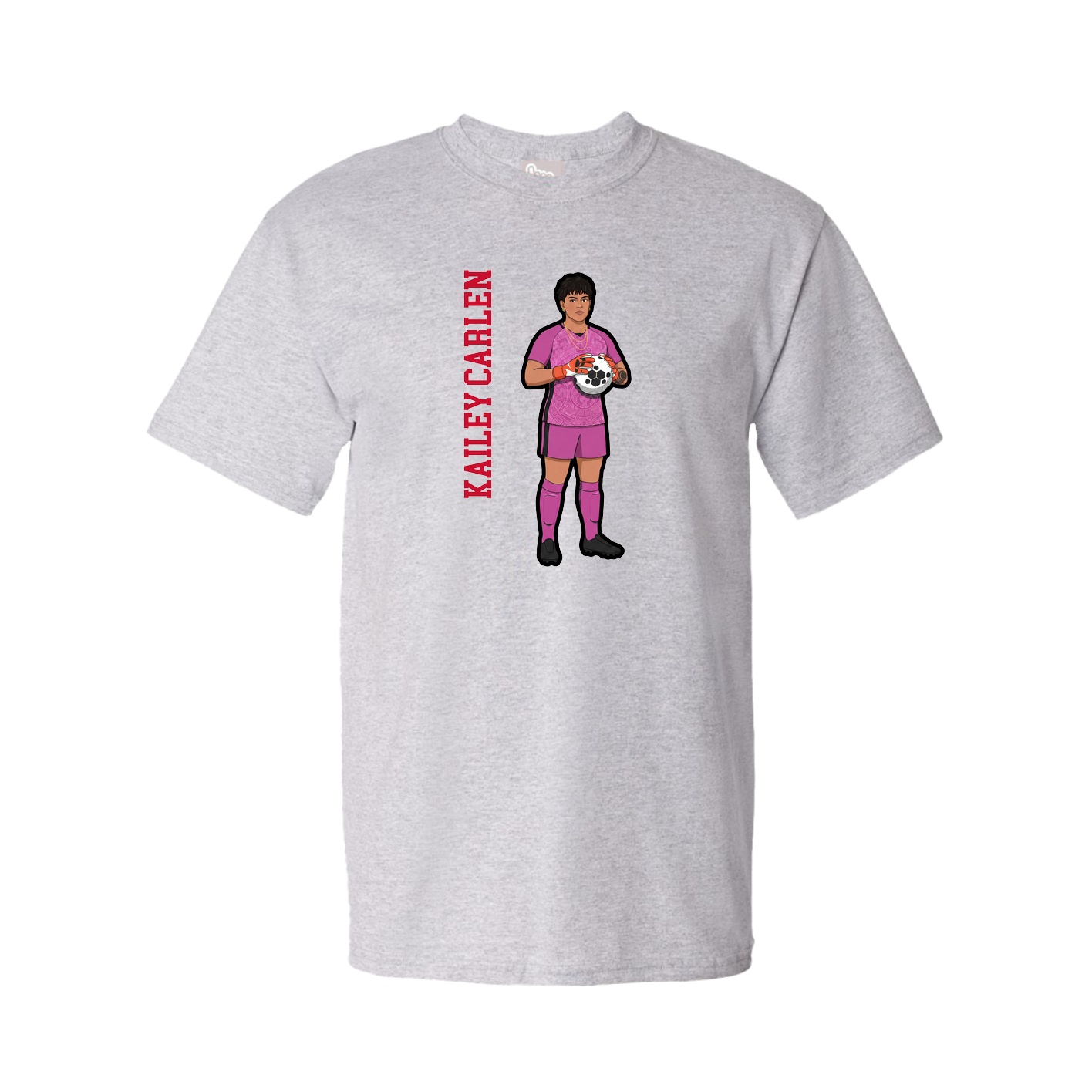 Tee — Name Vertical in Grey