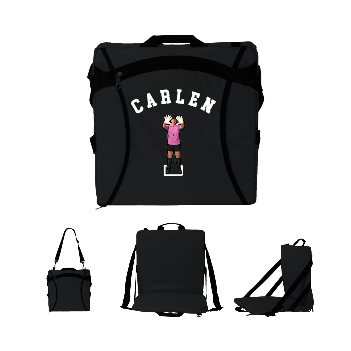 Folding Stadium Seat — Shirsey Arch in Black