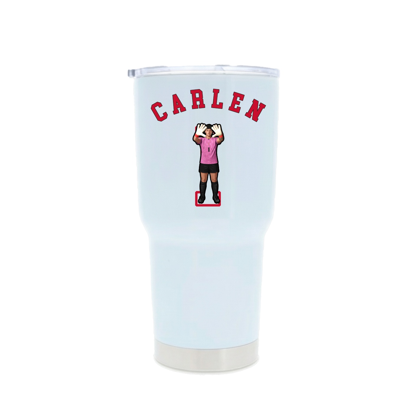 30oz Stainless Steel Tumbler — Shirsey Arch in White
