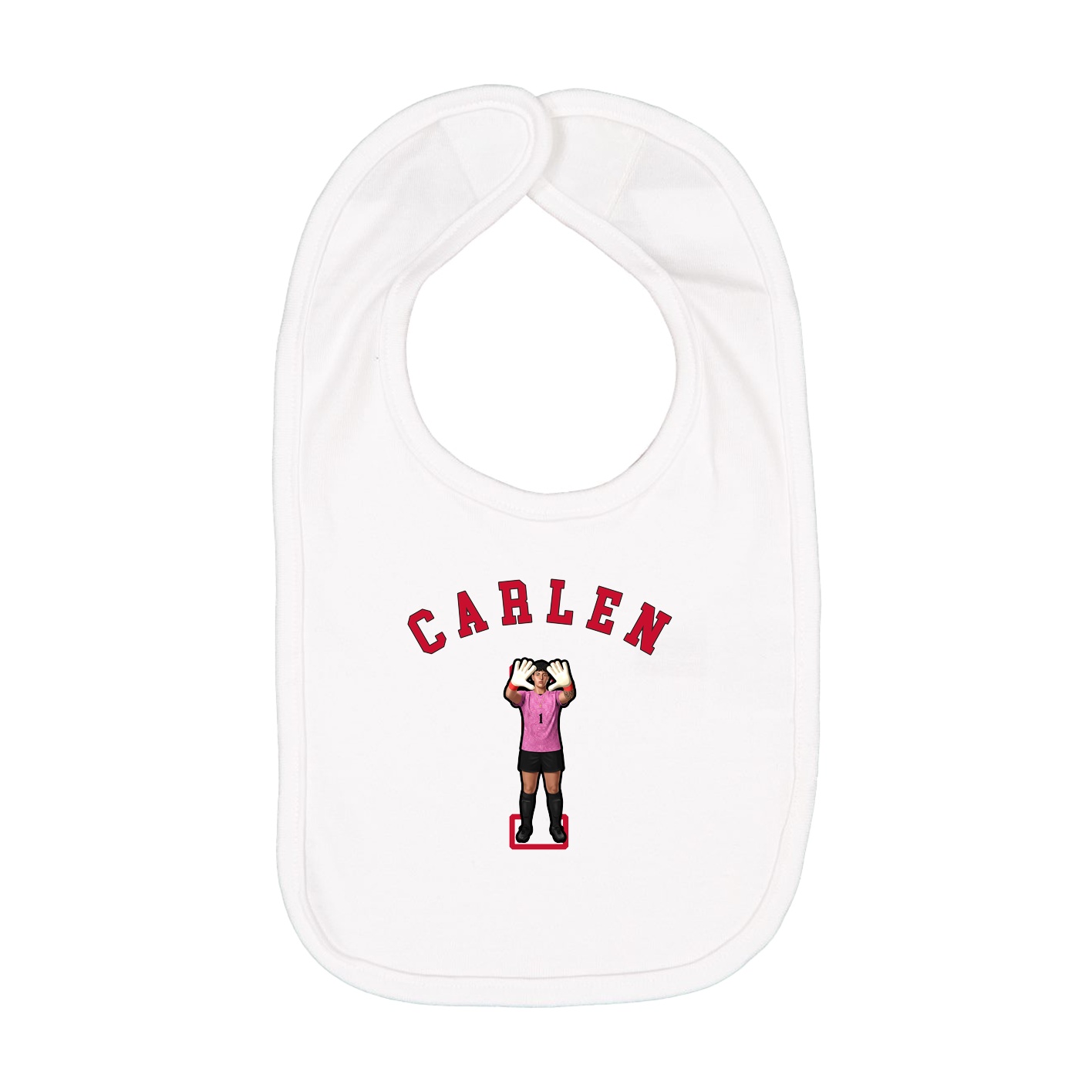 Infant Bib — Shirsey Arch in White