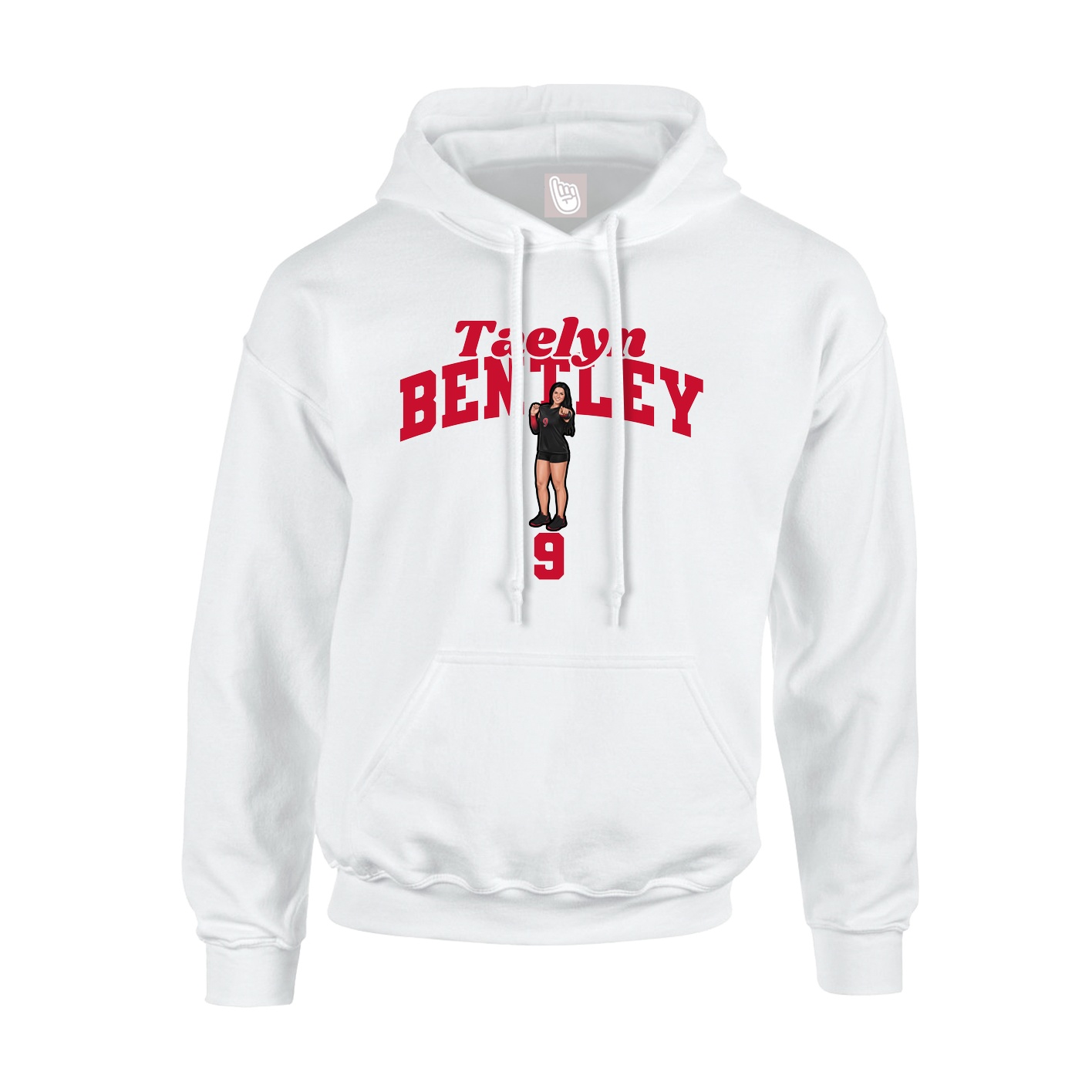Youth Hoodie — Signature Arch in White