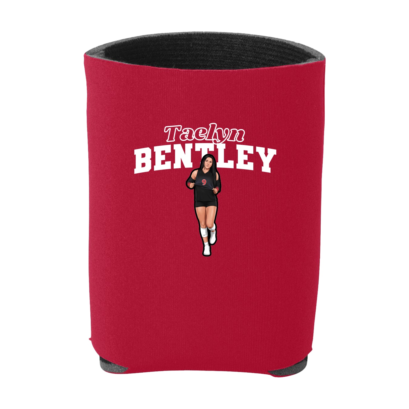 Can Holder — Name Arch in Red