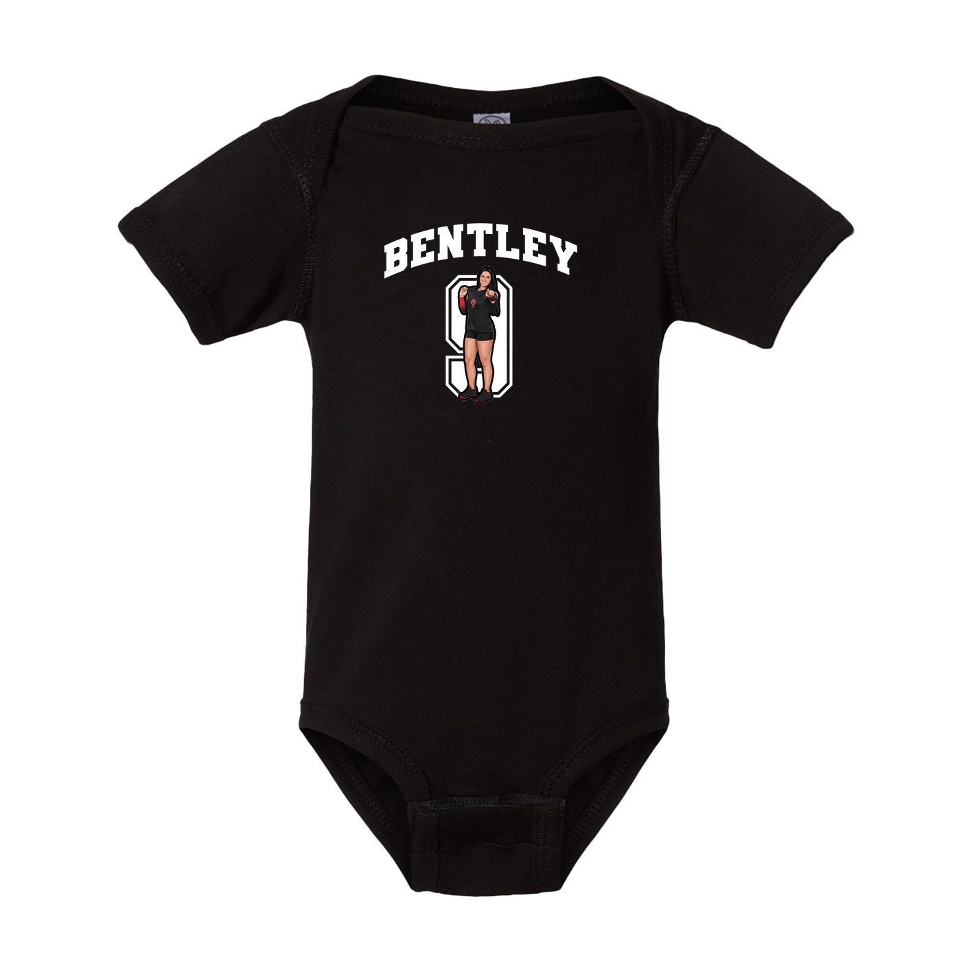 Baby Onesie — Number in Black