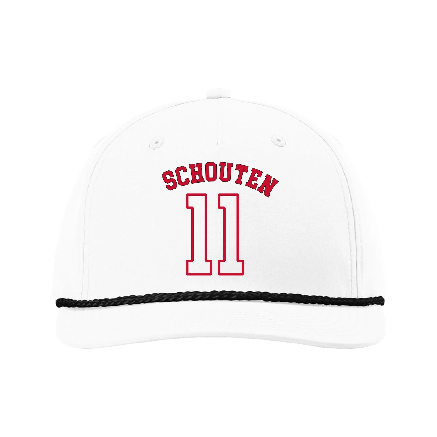 Five-Panel Classic Rope Cap — Shirsey Arch in White