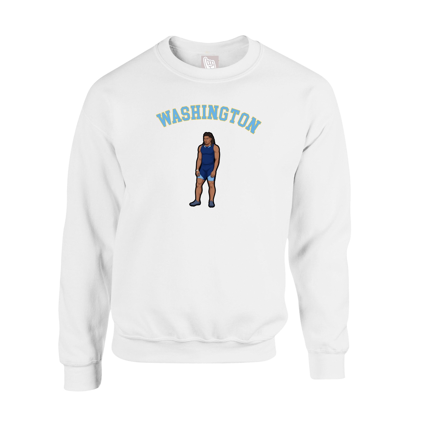 Fleece Crew — Shirsey Arch in White