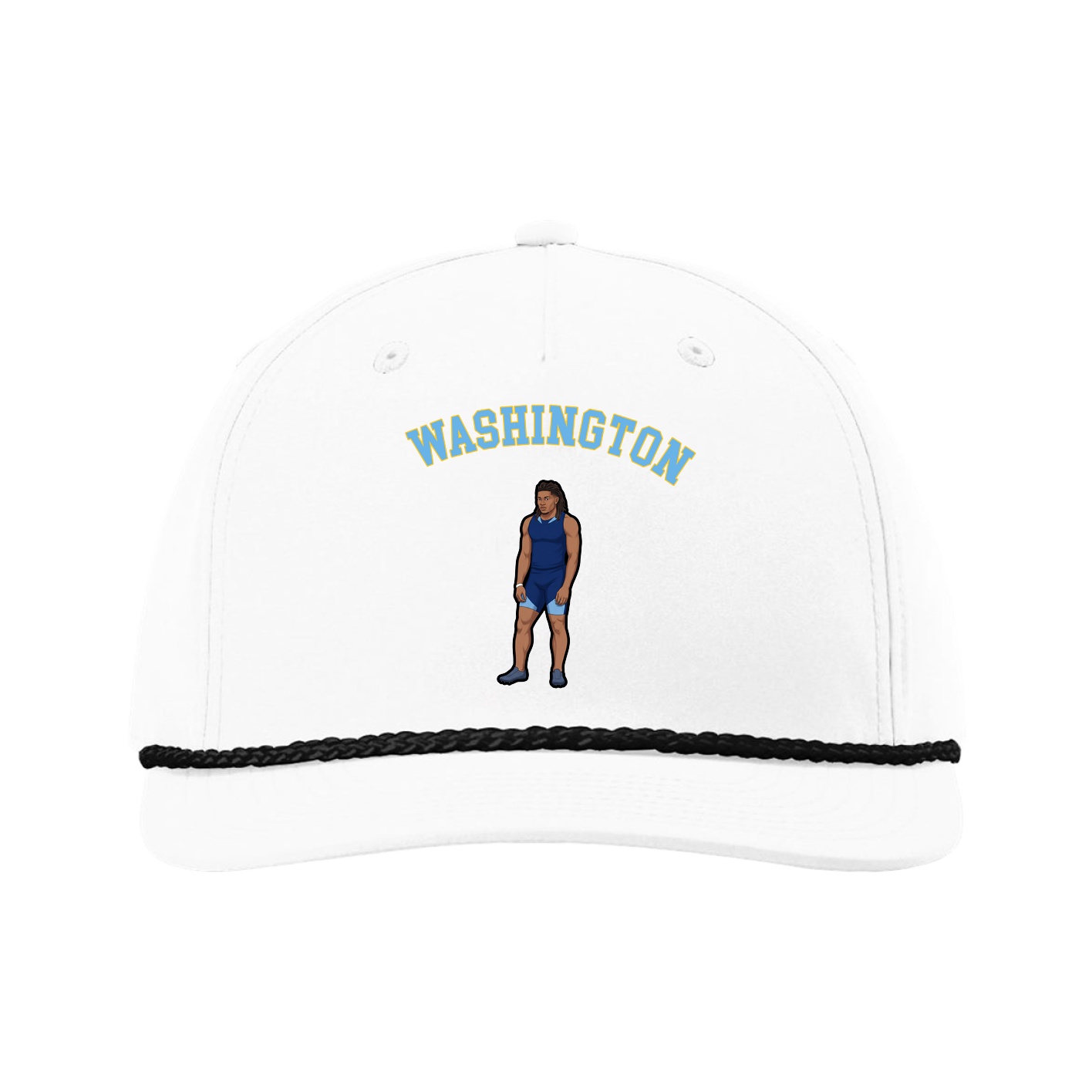 Five-Panel Classic Rope Cap — Shirsey Arch in White